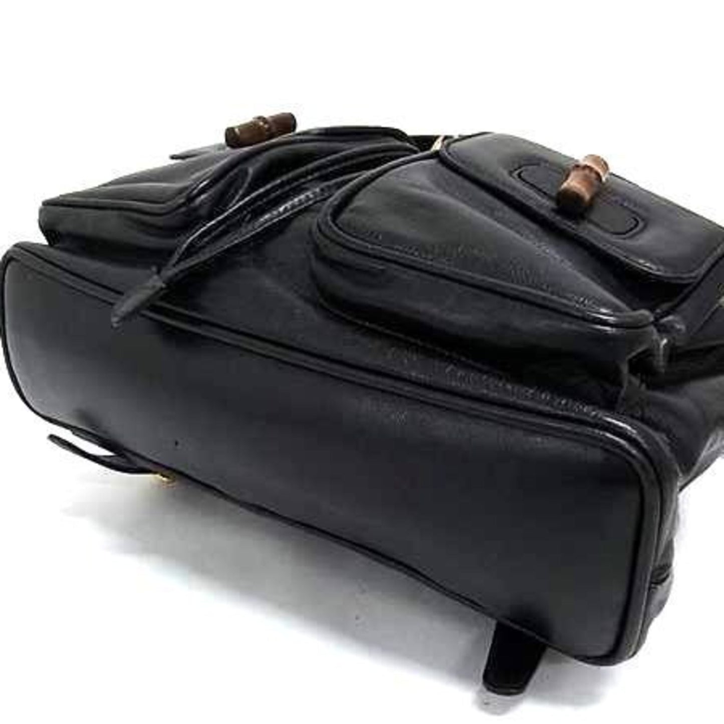 Gucci Bamboo Black Leather Backpack ( )