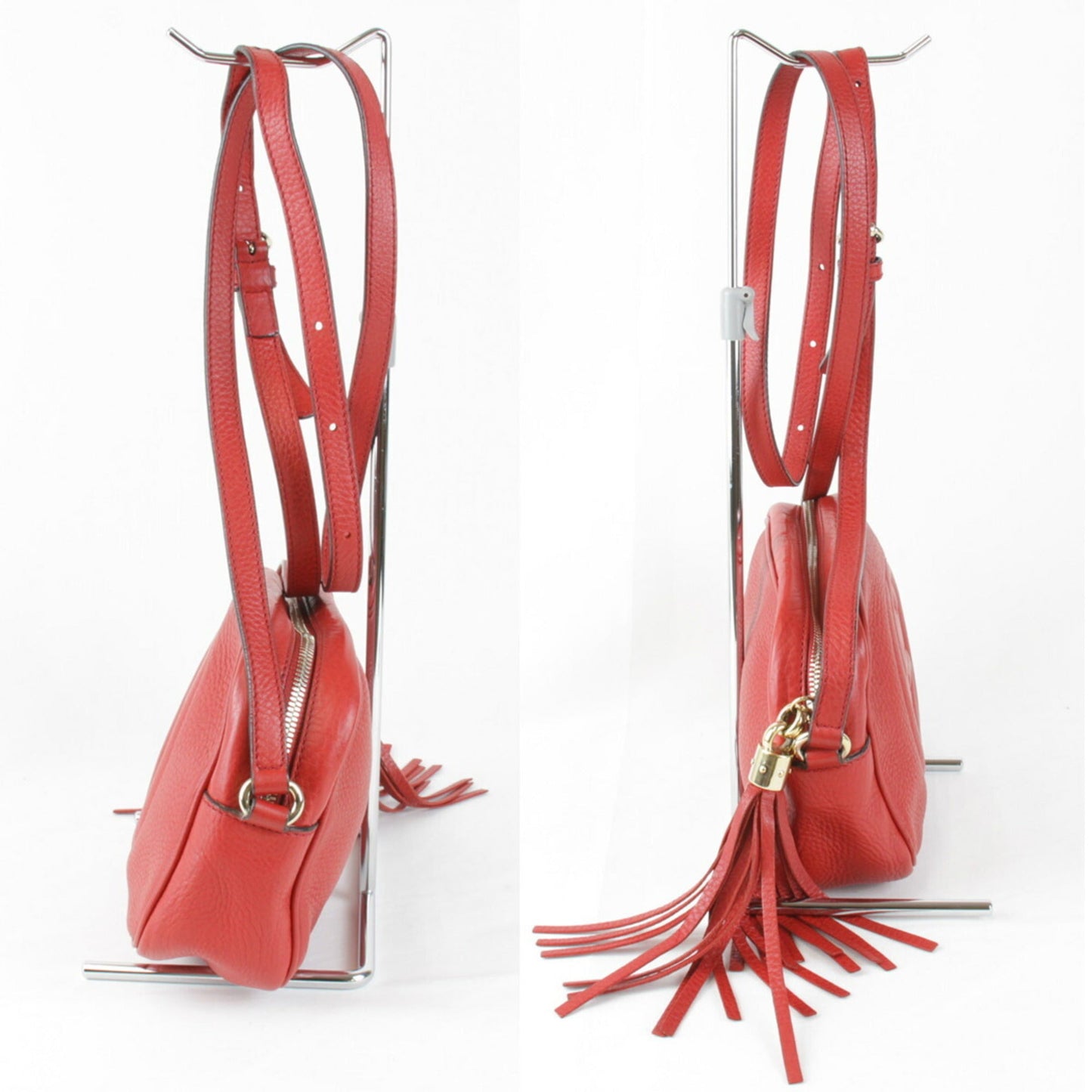 Gucci Red Color Leather Shoulder Bag ( )