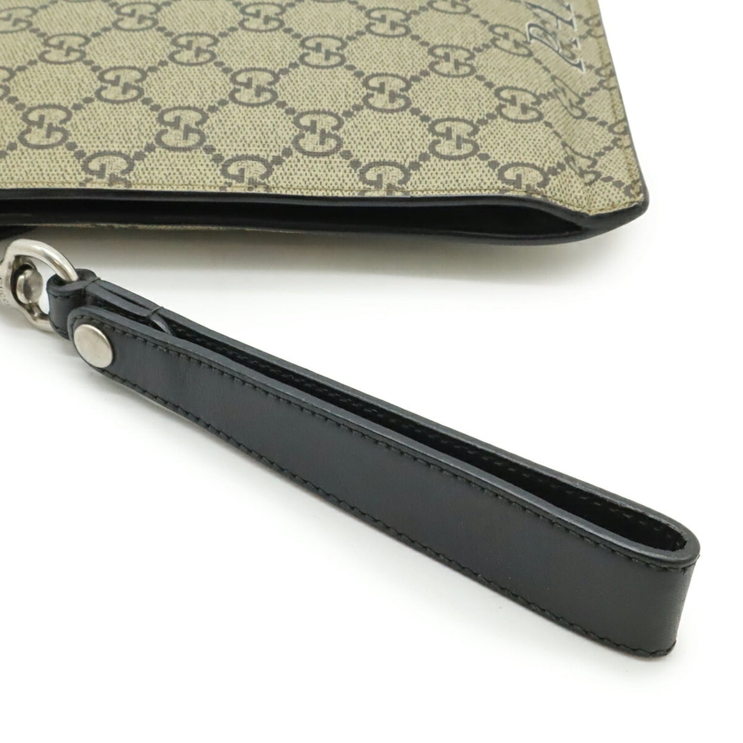 Gucci Beige Khaki Multi-Color Yellow Gg Supreme Clutch Bag ( )