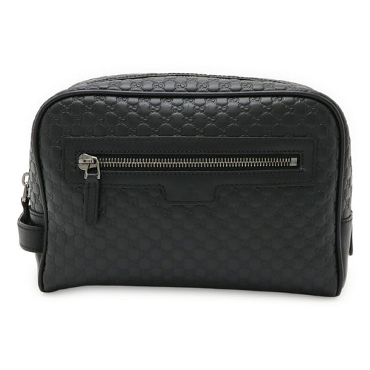 Gucci Black Leather Clutch Bag Handbag ( )