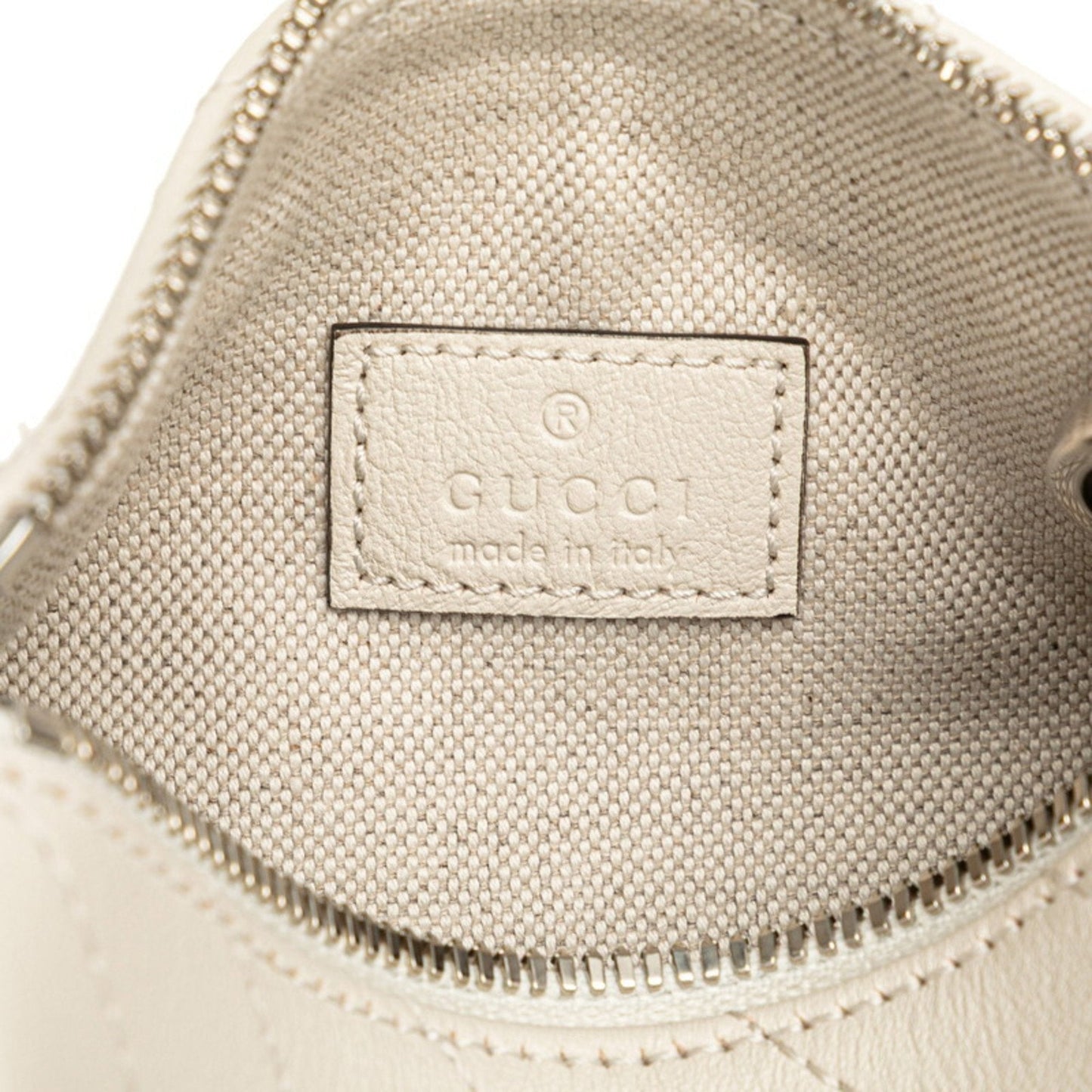 Gucci White Leather Handbag Shoulder Bag ( )