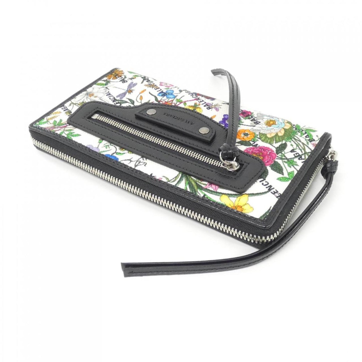 Gucci Black White Canvas Leather Long Wallet (Bi-Fold) ( )