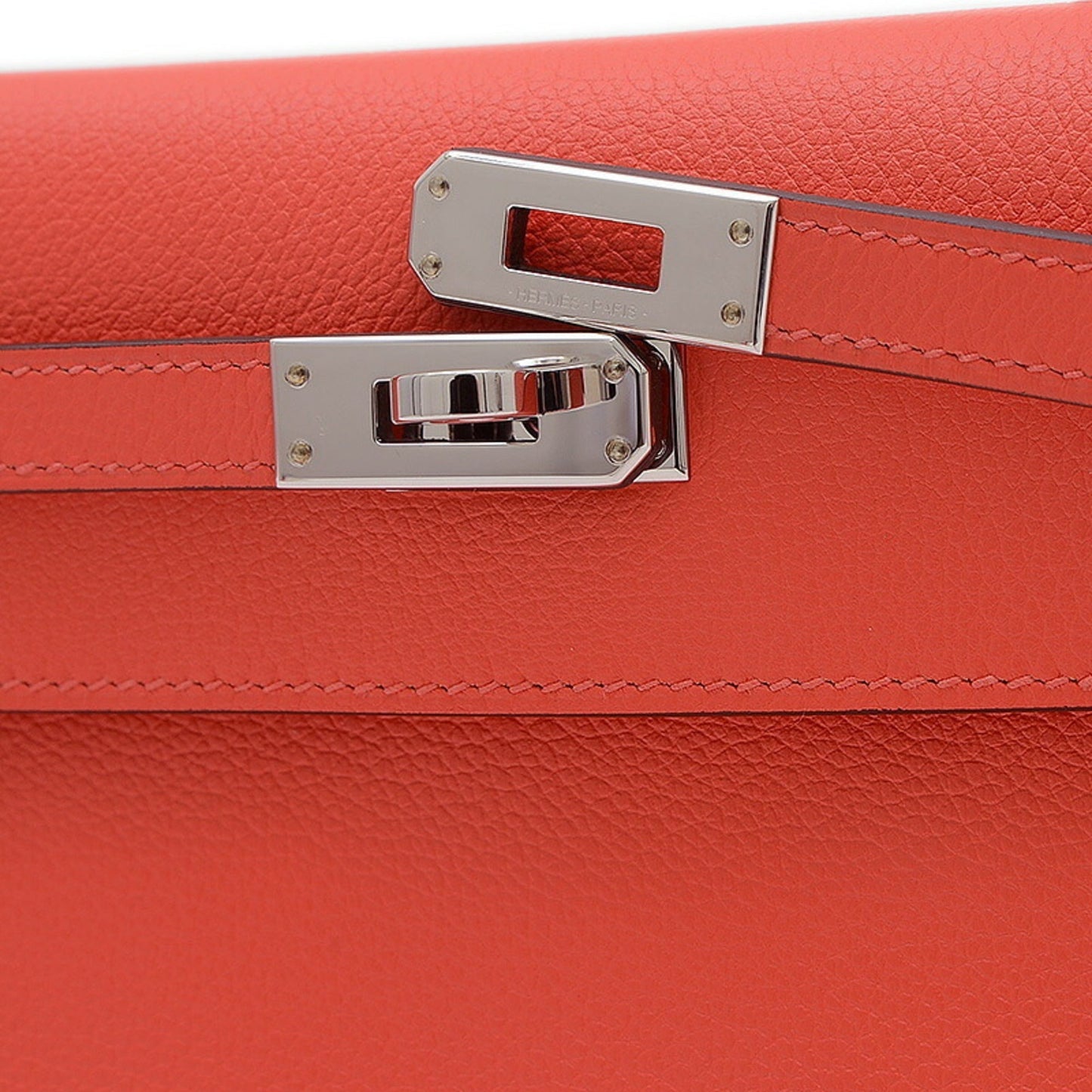 Hermes Orange Handbag Pochette Shoulder Bag ( )