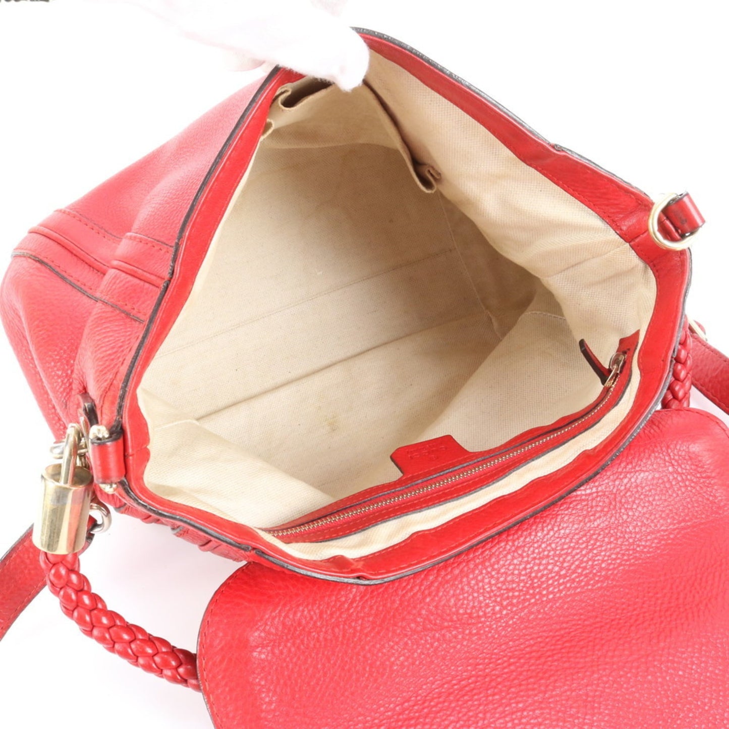 Gucci Red Color Leather Shoulder Bag ( )