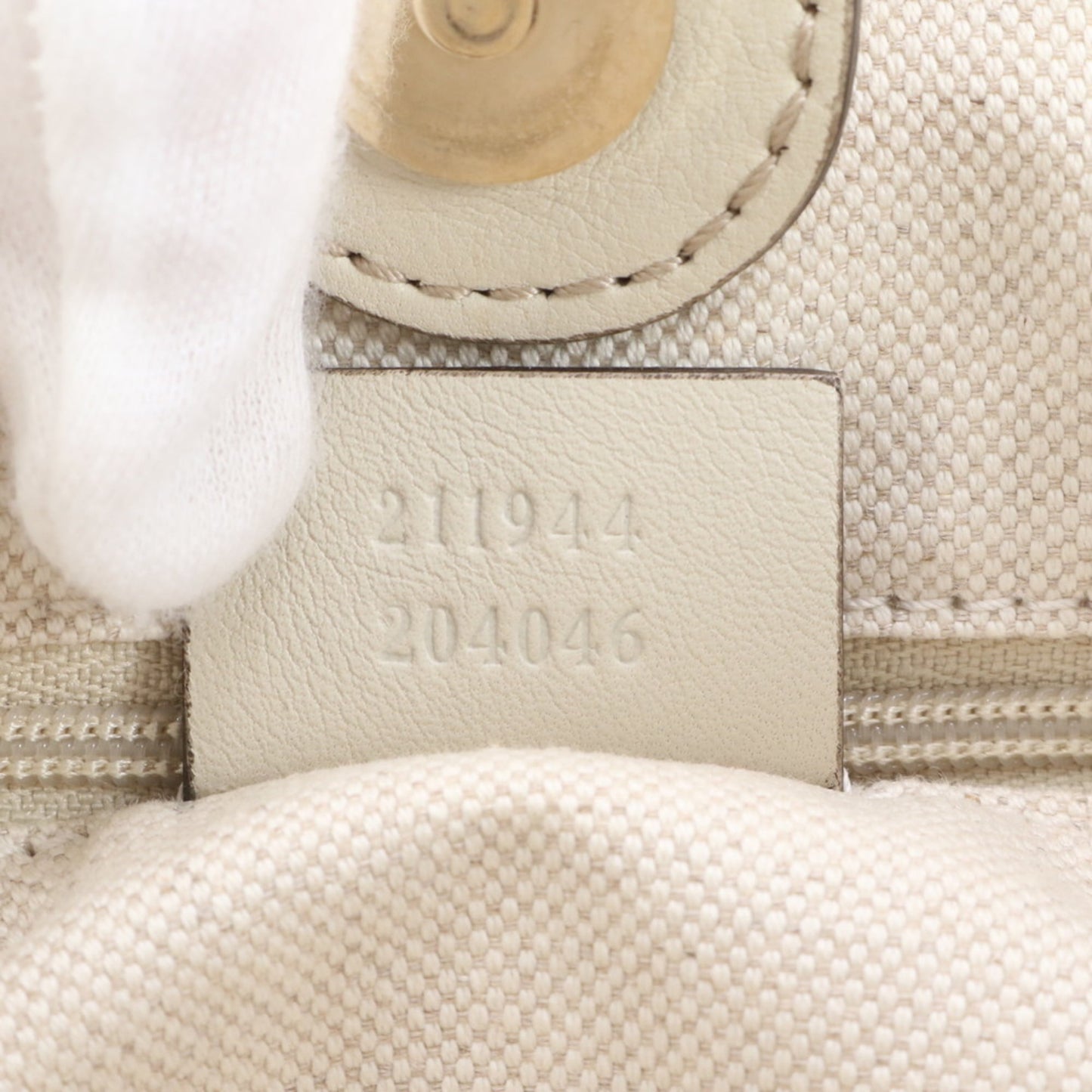Gucci Ivory Leather Tote Bag ( )