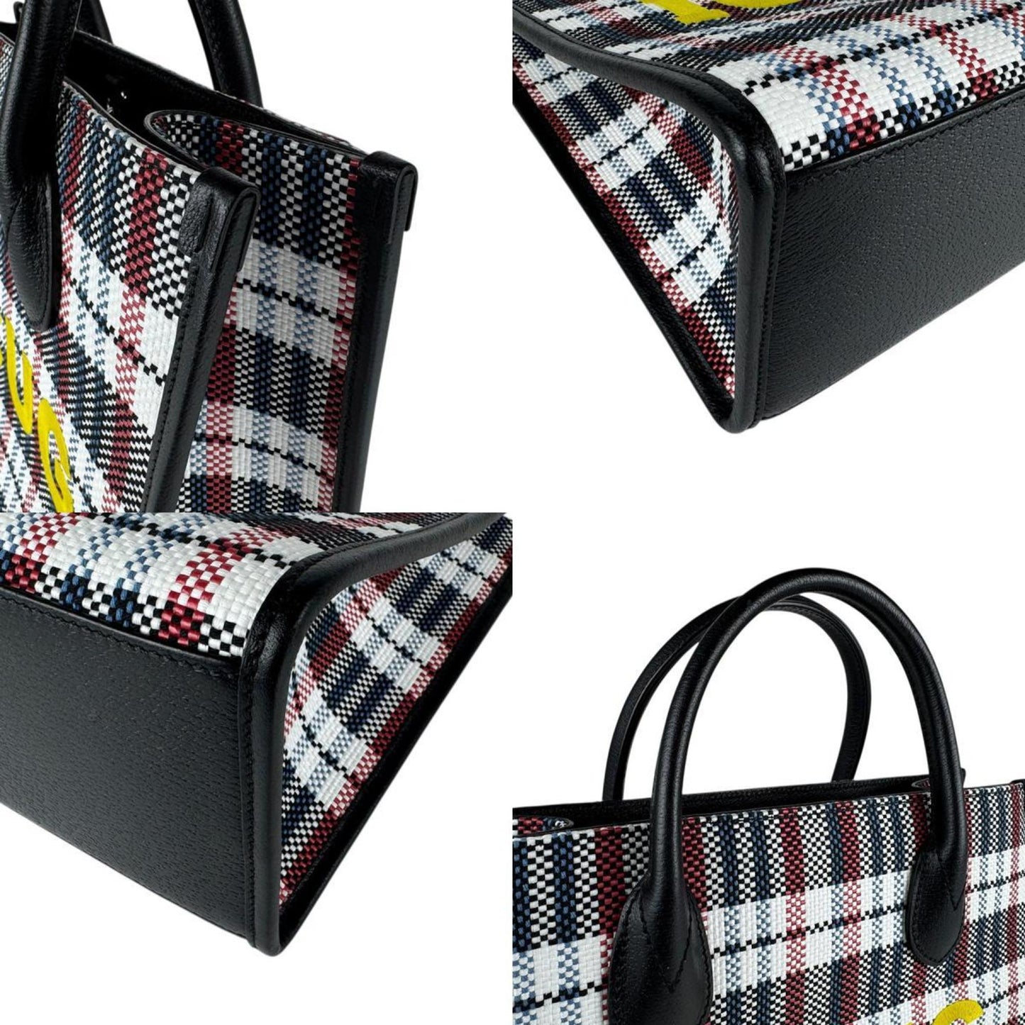 Gucci Multi-Color Nylon Canvas Handbag Shoulder Bag ( )