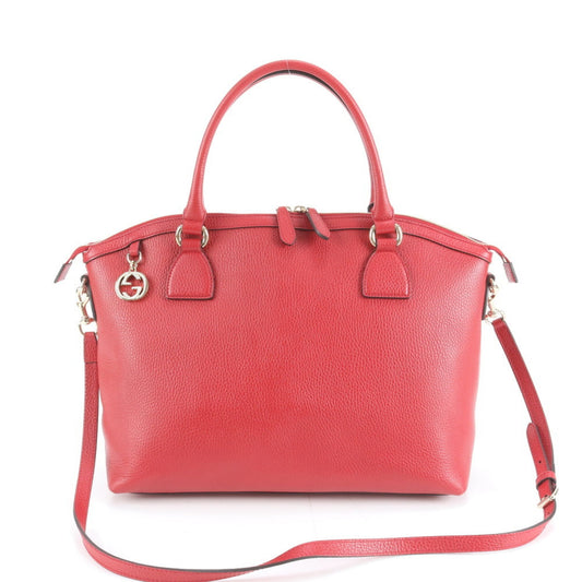 Gucci Red Color Leather Shoulder Bag ( )