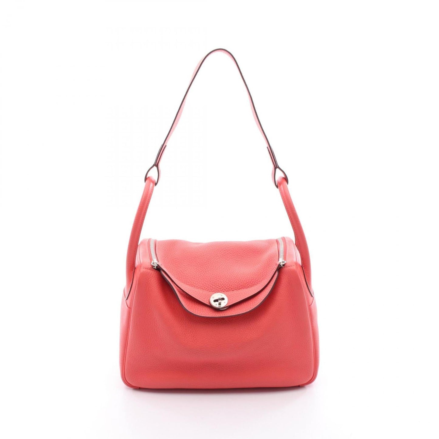 Hermes Lindy Pink Taurillon Clemence Leather Shoulder Bag ( )