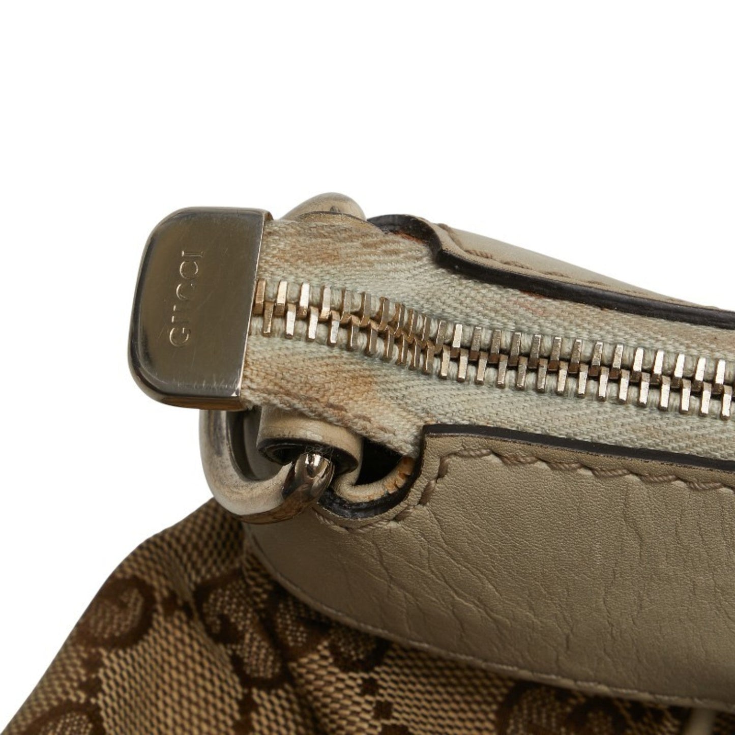 Gucci Gg Canvas Beige Gg Canvas Leather Shoulder Bag Tote Bag ( )