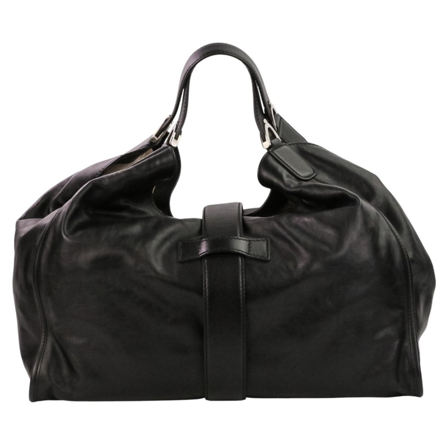 Gucci Black Leather Tote Bag ( )