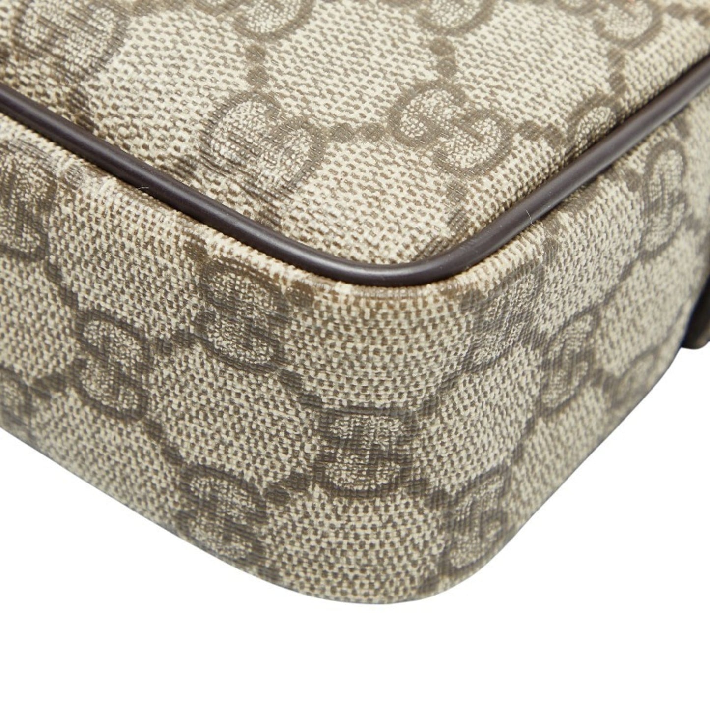 Gucci Beige Brown Pvc Leather Shoulder Bag ( )