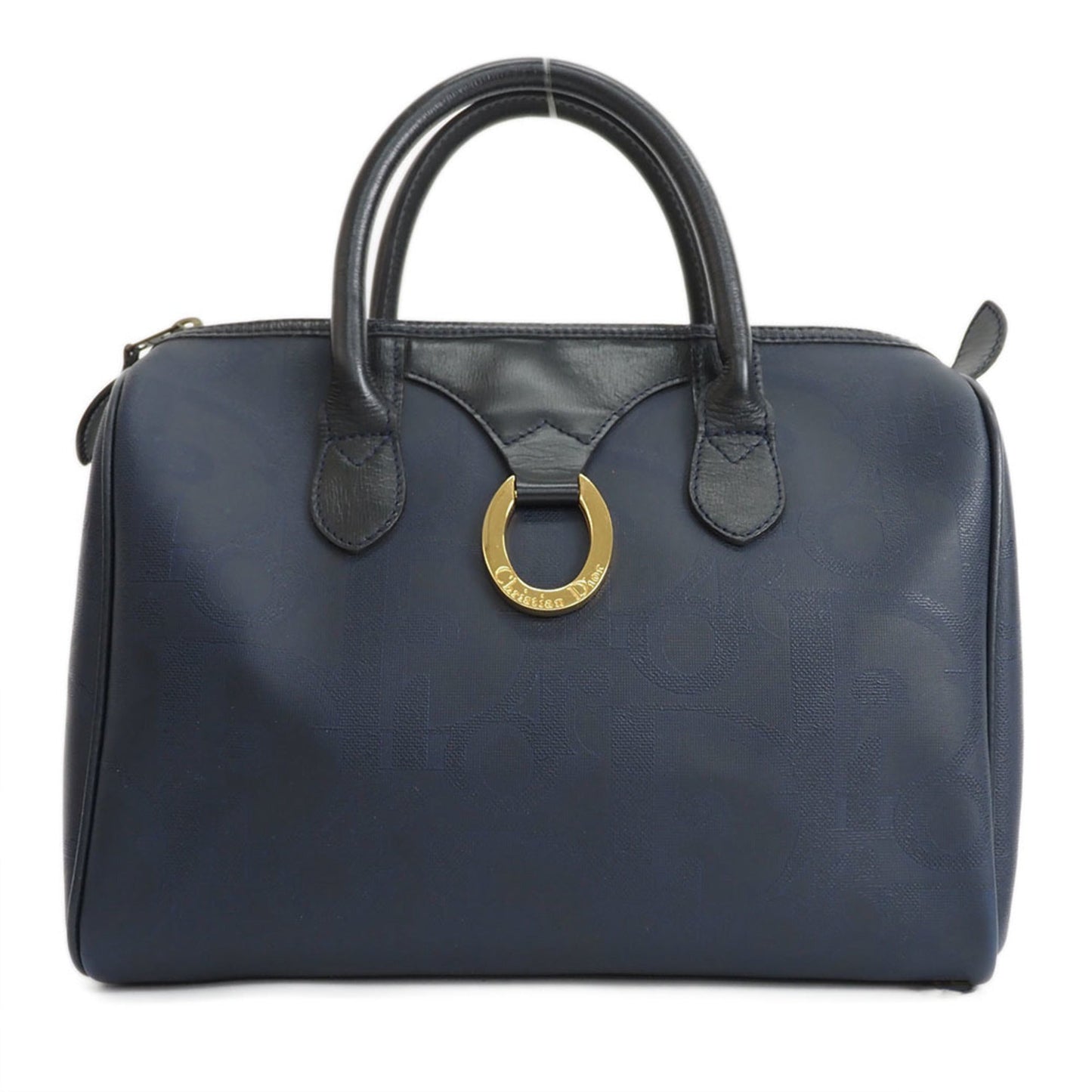 Christian Dior Navy Pvc Leather Handbag ()