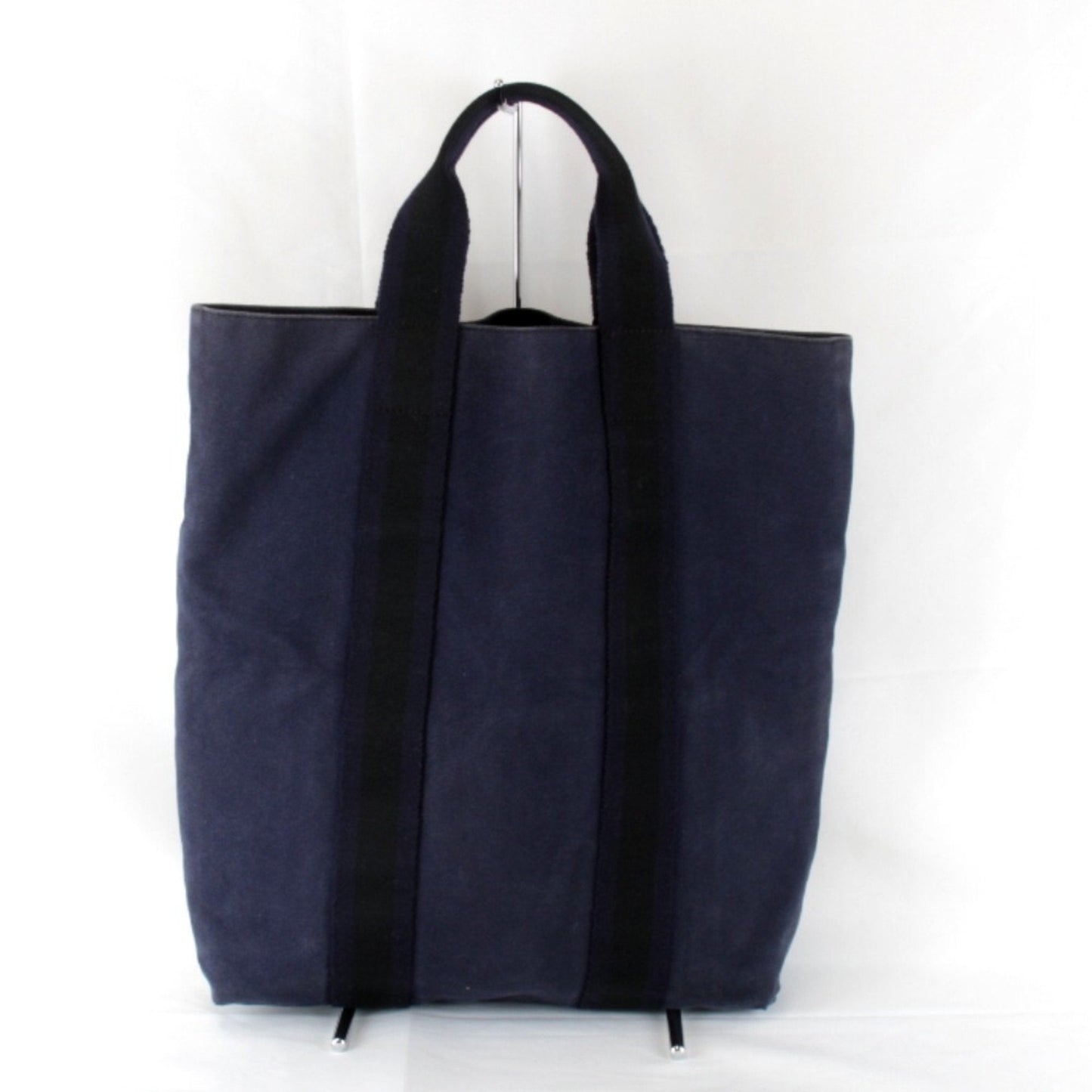 Hermes Navy Canvas Tote Bag ( )