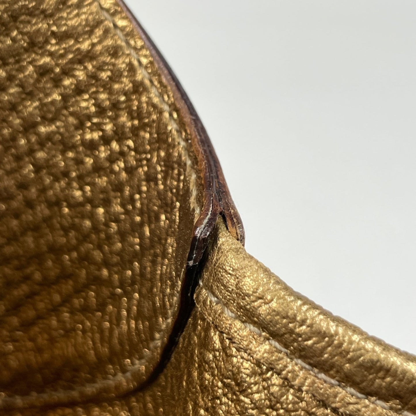 Gucci Beige Gold Gg Canvas Leather Shoulder Bag ( )