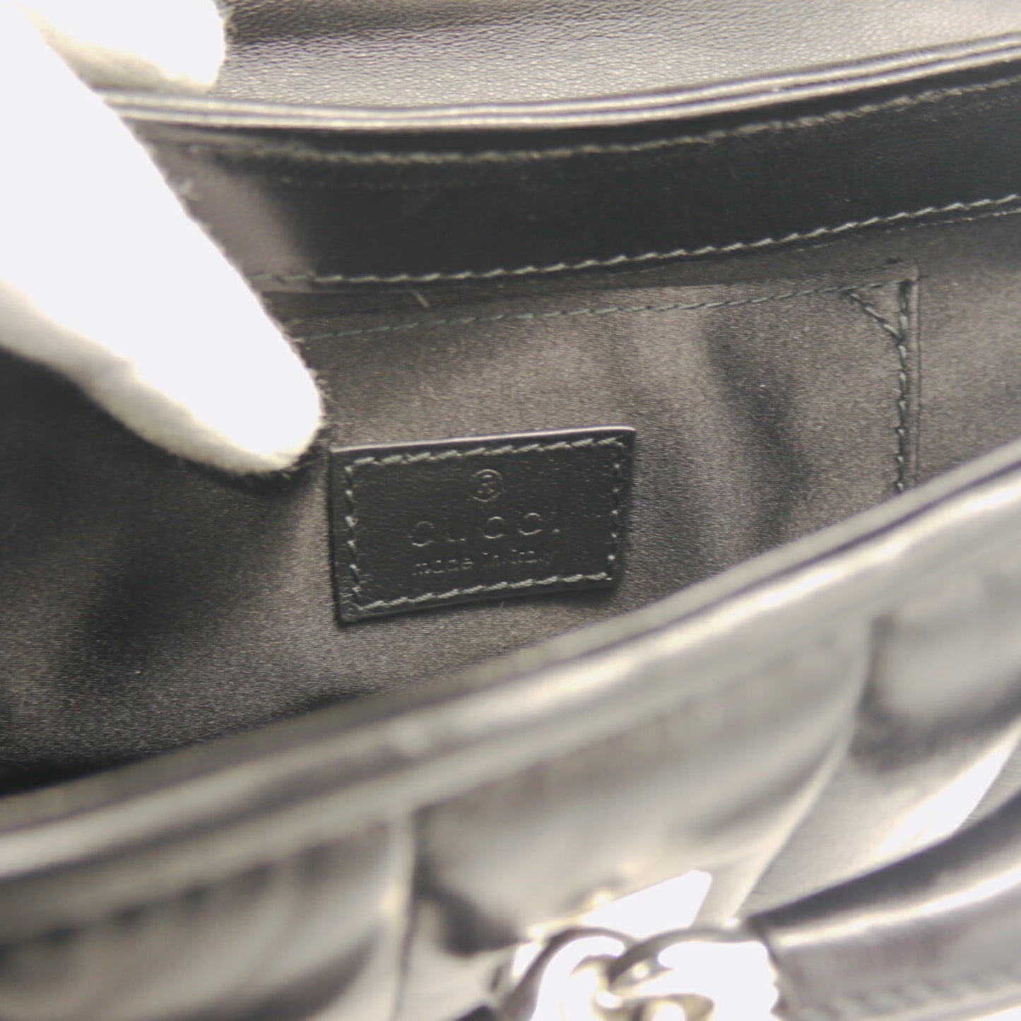 Gucci Black Leather Shoulder Bag ( )