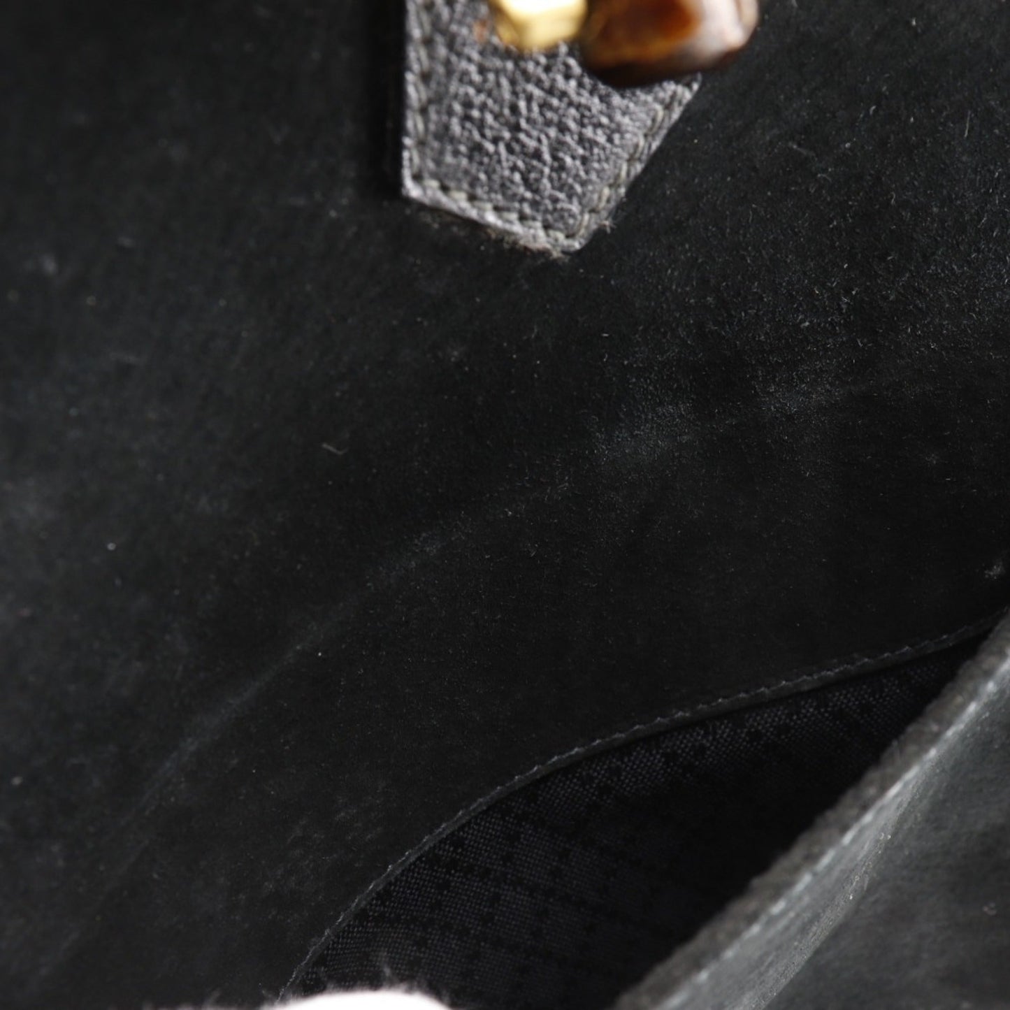 Gucci Black Suede Tote Bag ( )