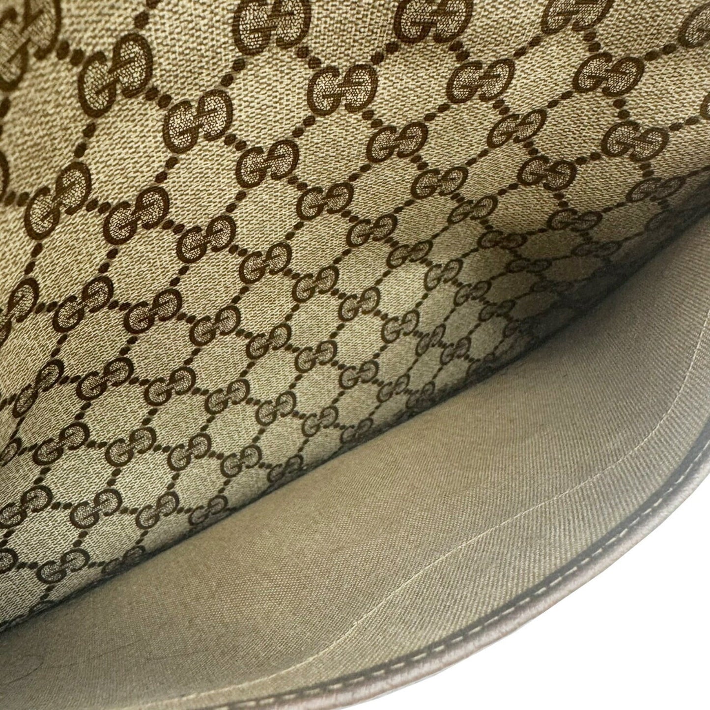 Gucci Beige Pvc Leather Tote Bag ( )
