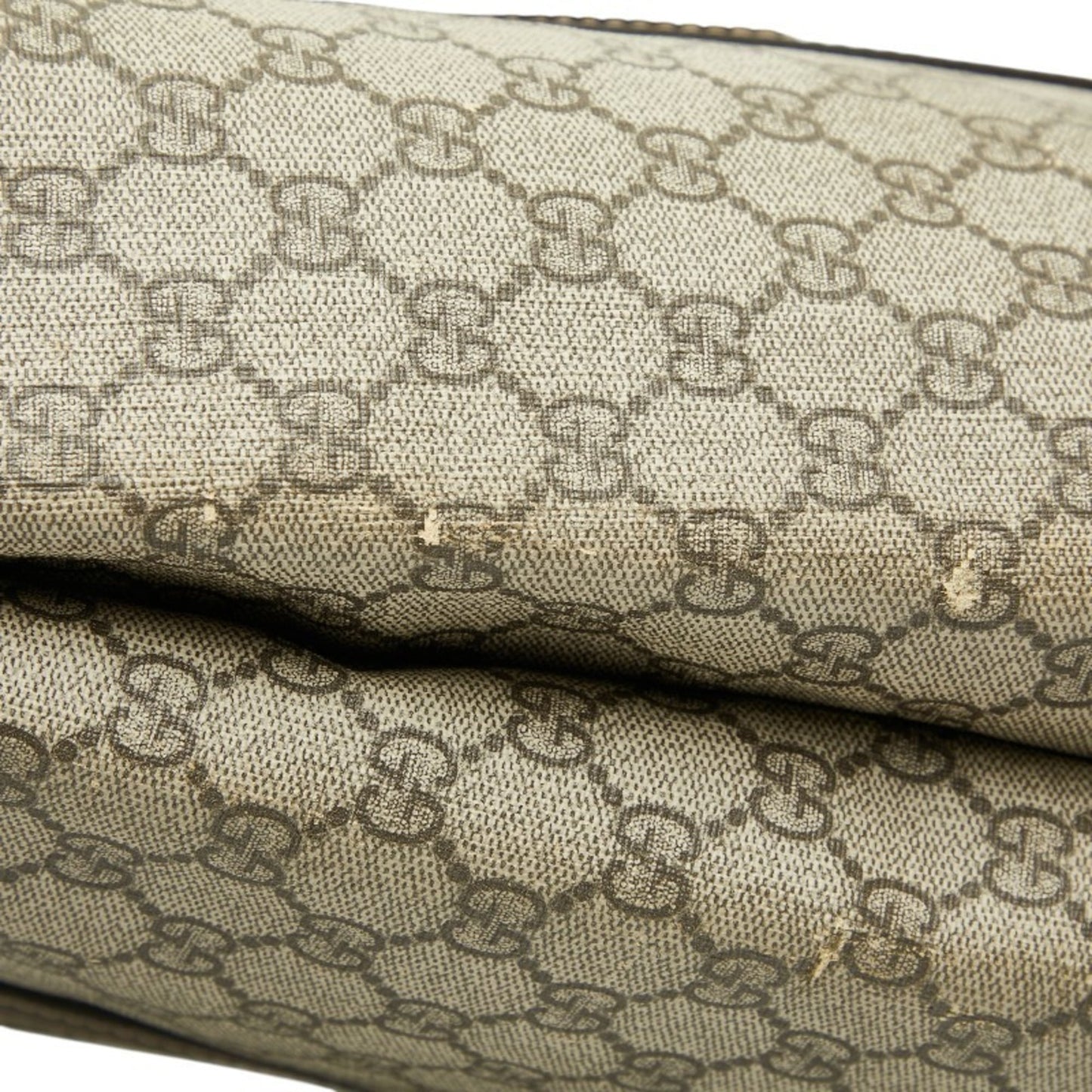 Gucci Beige Brown Pvc Leather Tote Bag ( )