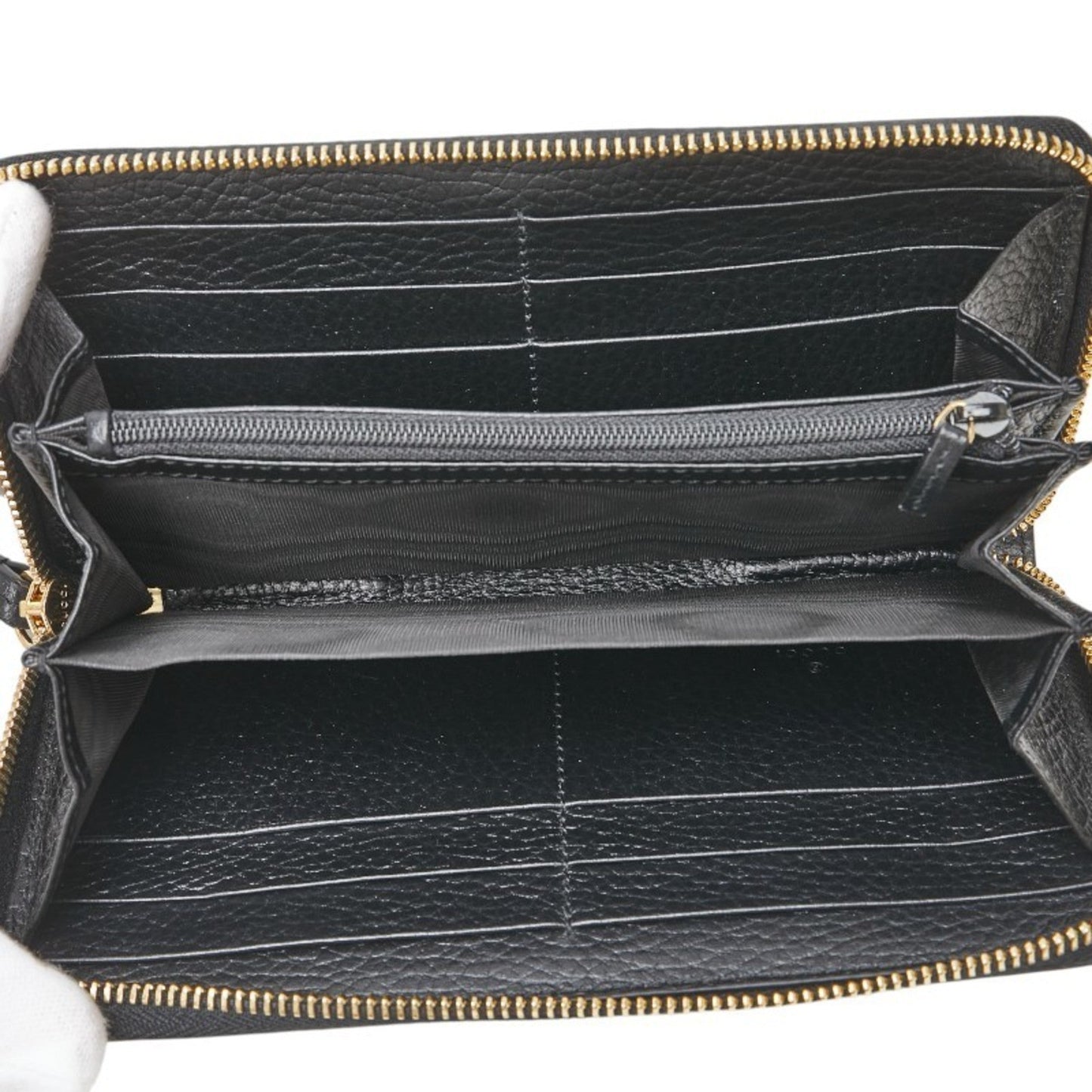 Gucci Beige Black Pvc Leather Long Wallet (Bi-Fold) ( )