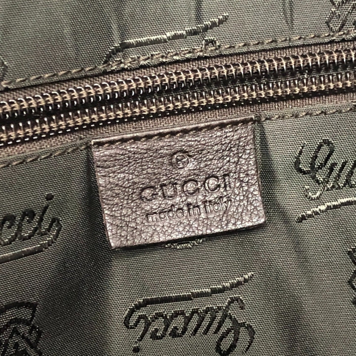 Gucci Brown Leather Handbag Tote Bag ( )