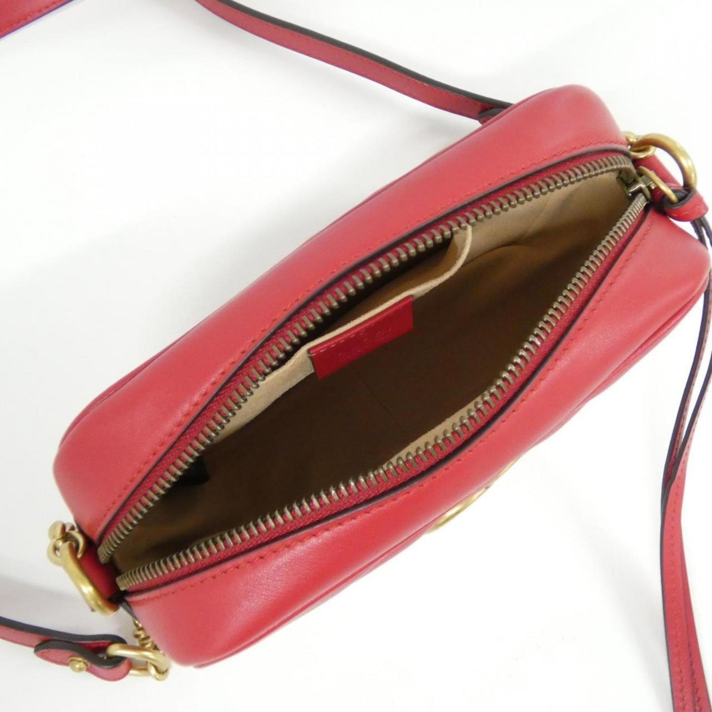 Gucci Red Color Leather Shoulder Bag ( )