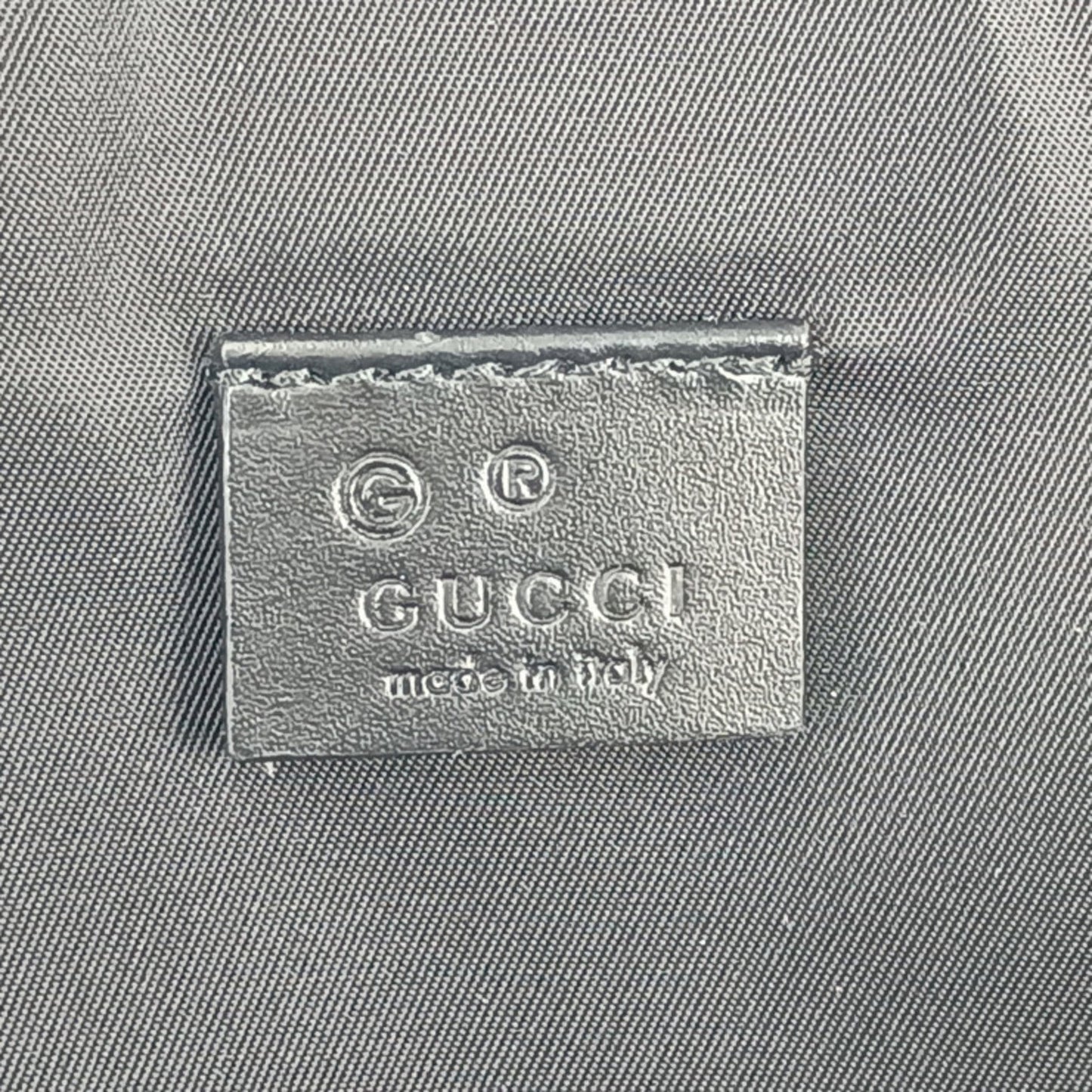 Gucci Black Canvas Leather Backpack ( )