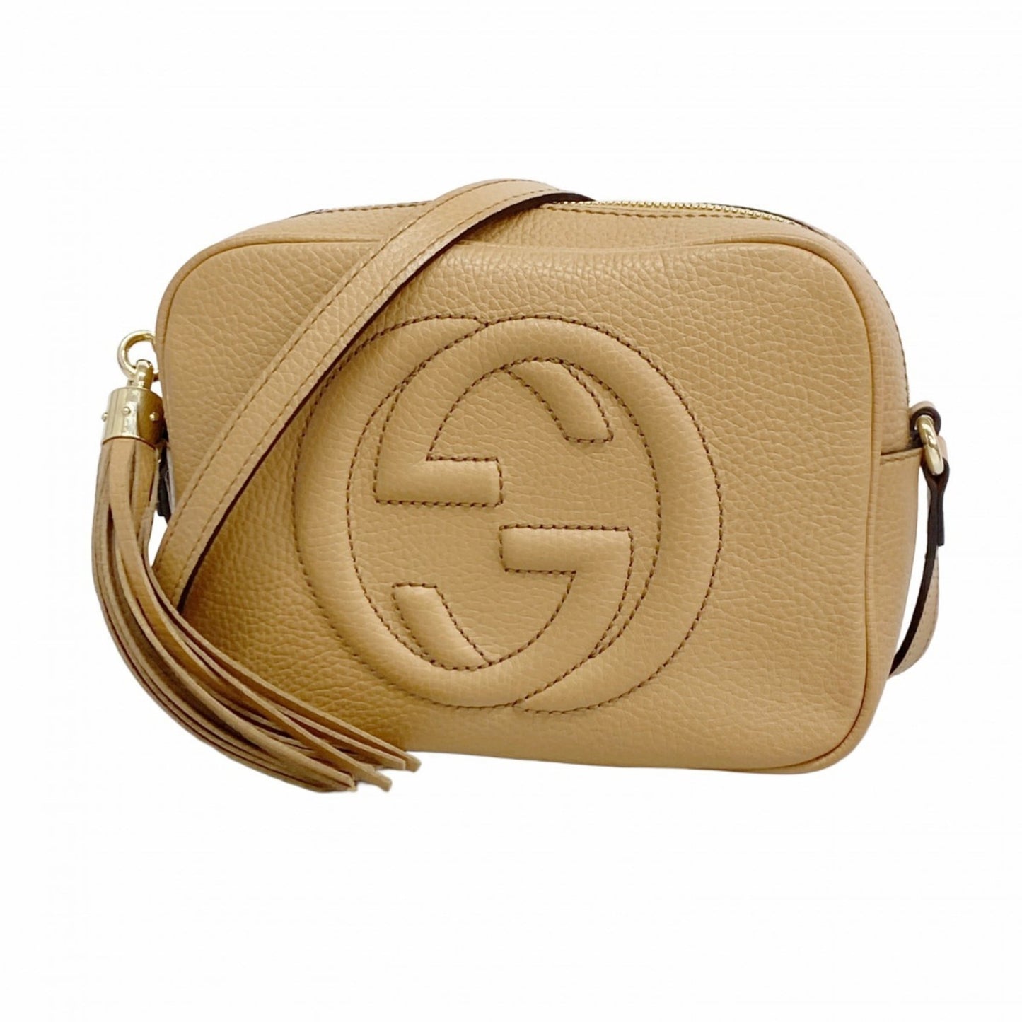 Gucci Beige Leather Shoulder Bag ( )