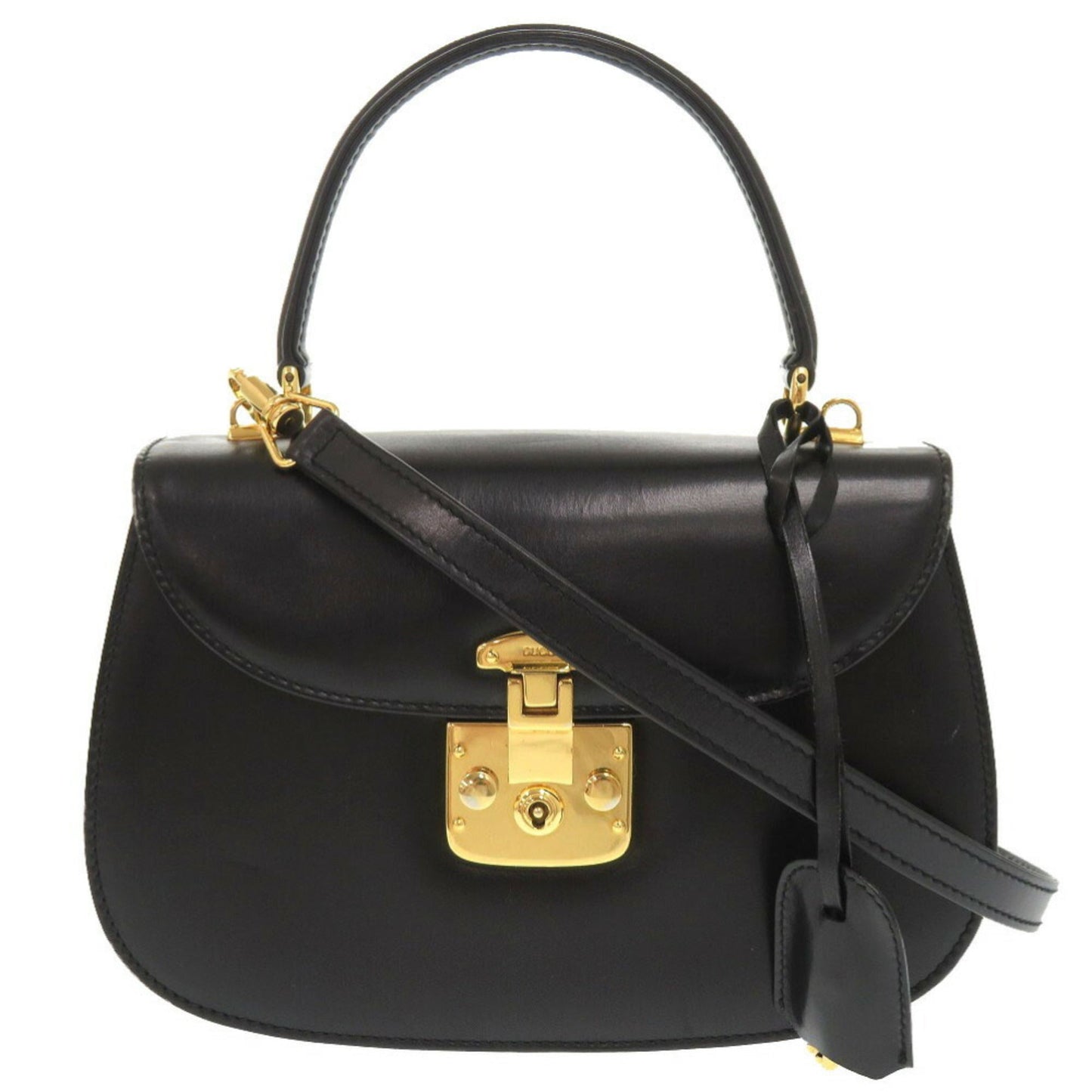 Gucci Black Leather Handbag ( )