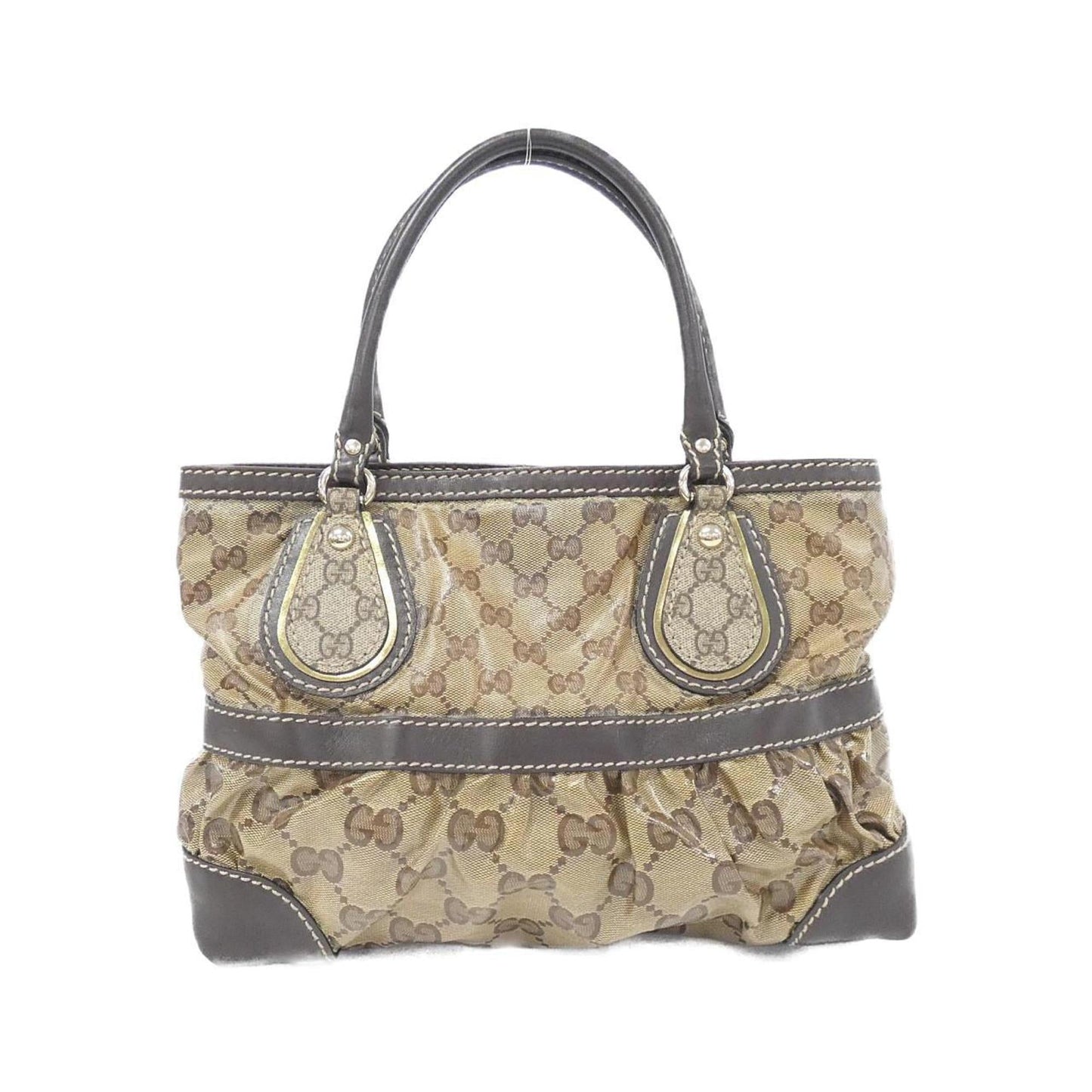 Gucci Leather Canvas Handbag