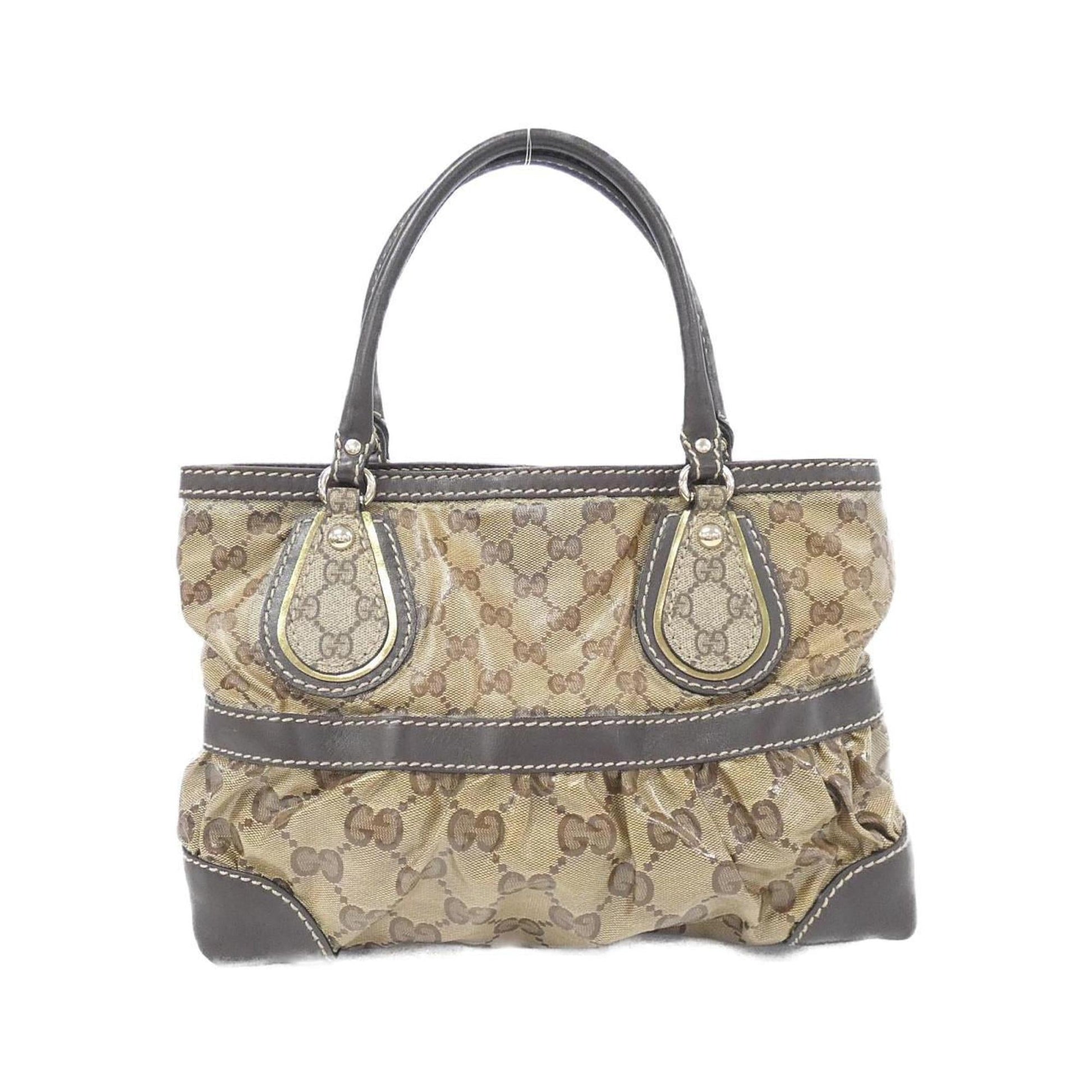 Gucci Leather Canvas Handbag