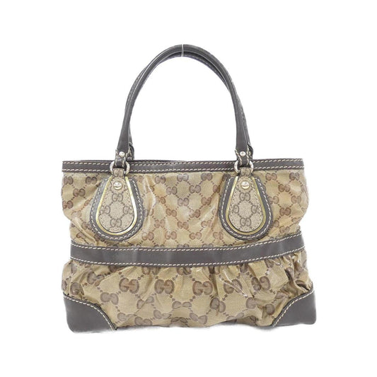 Gucci Leather Canvas Handbag