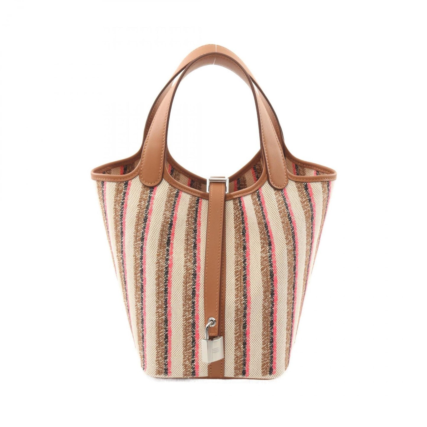 Hermes Brown Ivory Multi-Color Toile H Handbag ( )