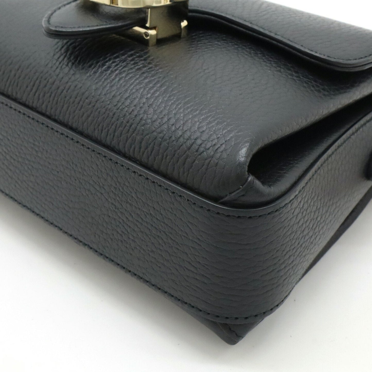 Gucci Black Leather Clutch Bag Shoulder Bag ( )