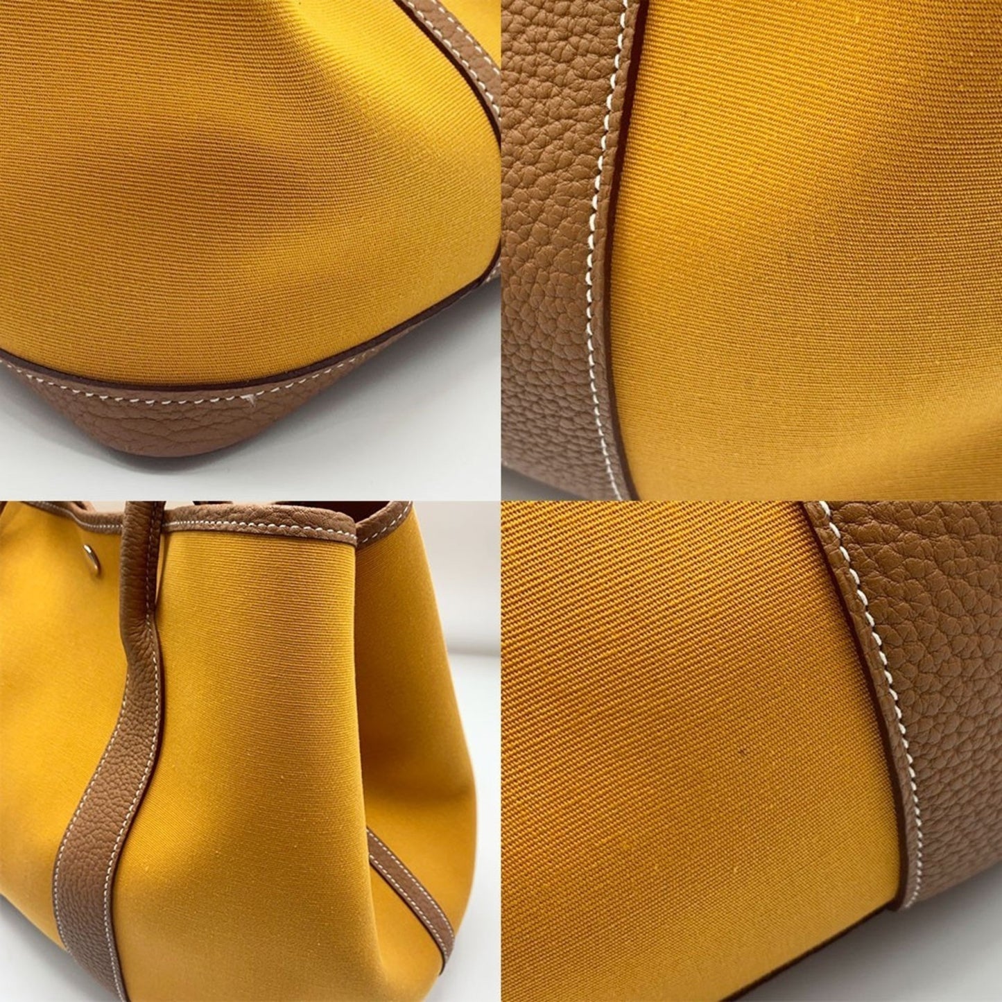 Hermes Gold Toile Officier Negonda Leather Tote Bag ( )