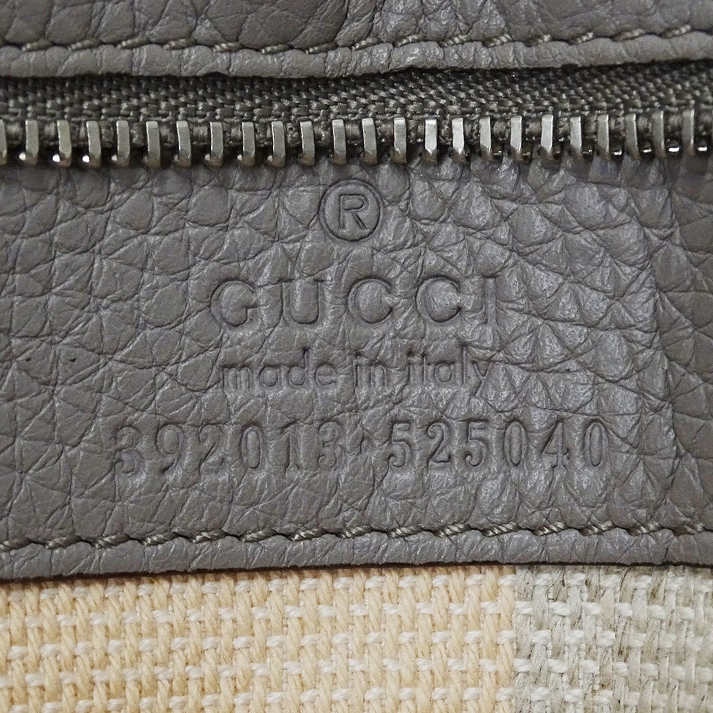 Gucci Gray Leather Handbag Shoulder Bag ( )