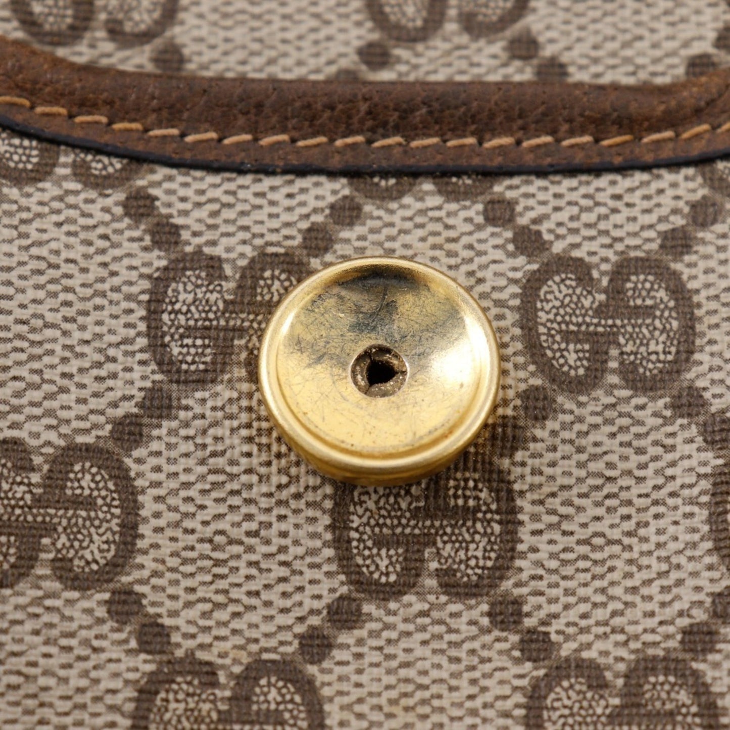 Gucci Sherry Line Brown Pvc Handbag ( )