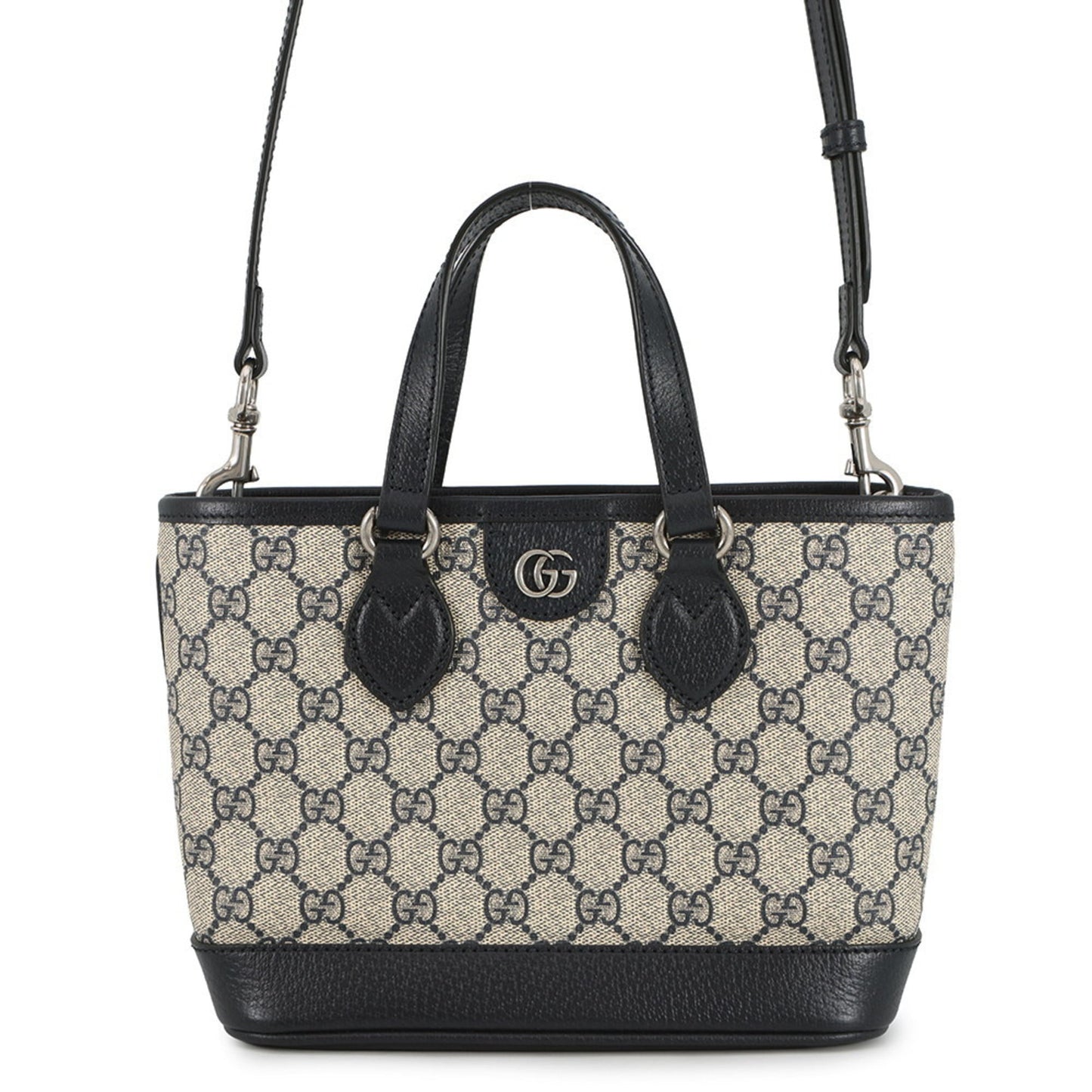 Gucci Ophidia Beige Navy Gg Supreme Leather Shoulder Bag ( )