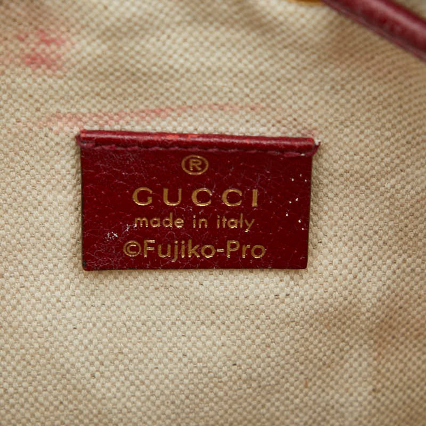 Gucci Beige Red Color Pvc Leather Shoulder Bag ( )