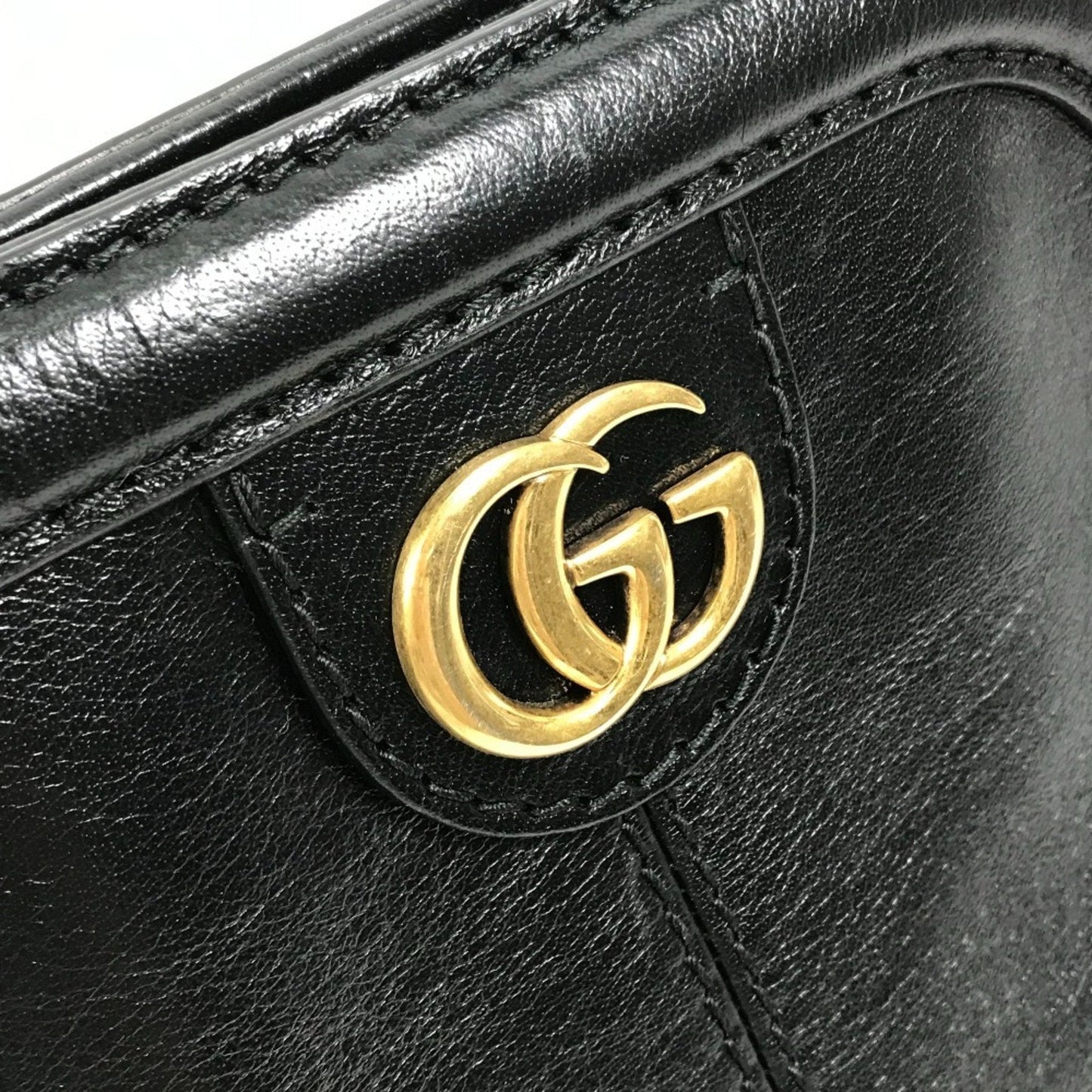 Gucci Black Leather Clutch Bag Shoulder Bag ( )