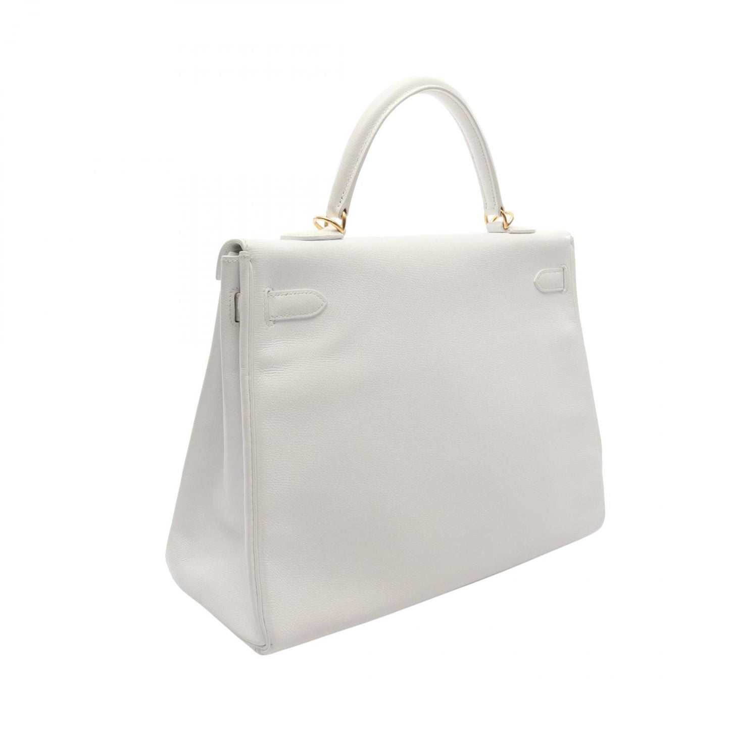 Hermes White Epsom Leather Handbag ( )