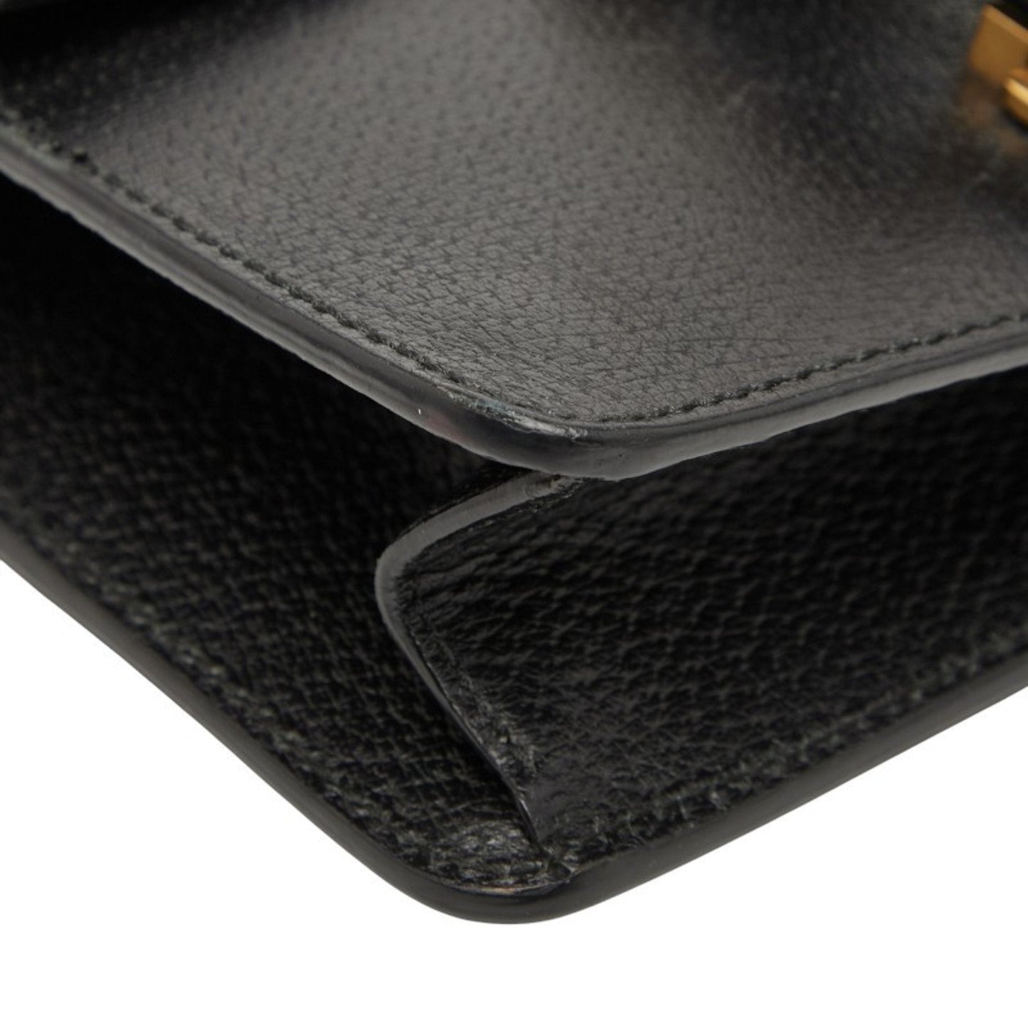 Gucci Black Leather Shoulder Bag ( )