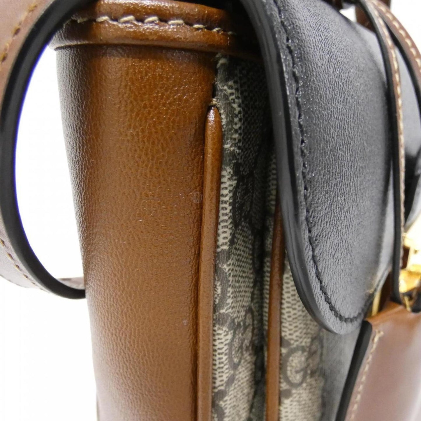 Gucci Beige Black Brown Gg Supreme Shoulder Bag ( )