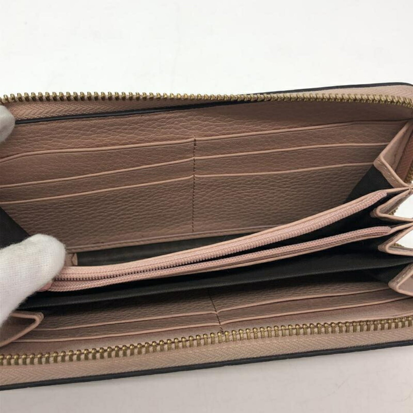 Gucci Pink Gg Canvas Long Wallet (Bi-Fold) ( )