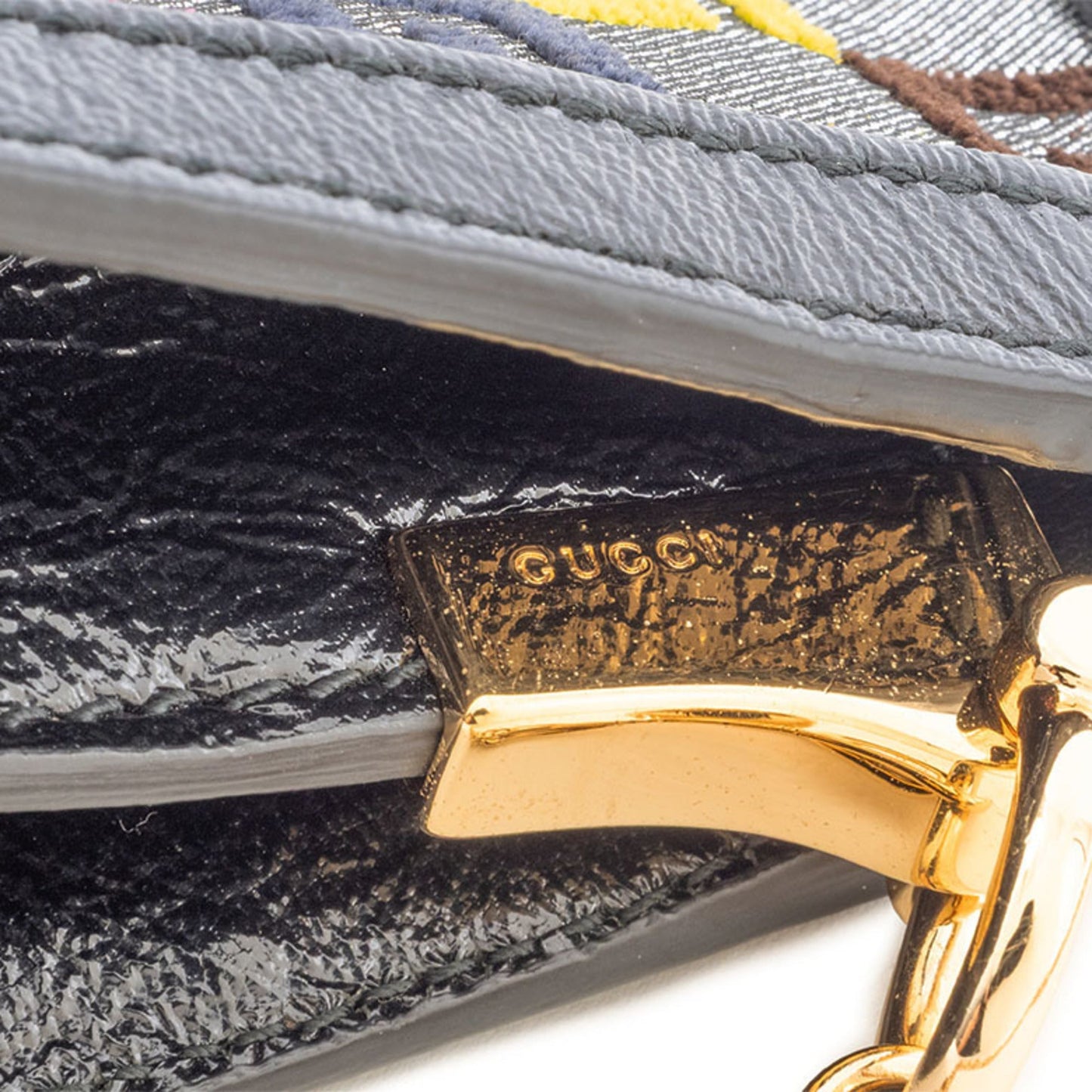 Gucci Multi-Color Canvas Leather Shoulder Bag ( )