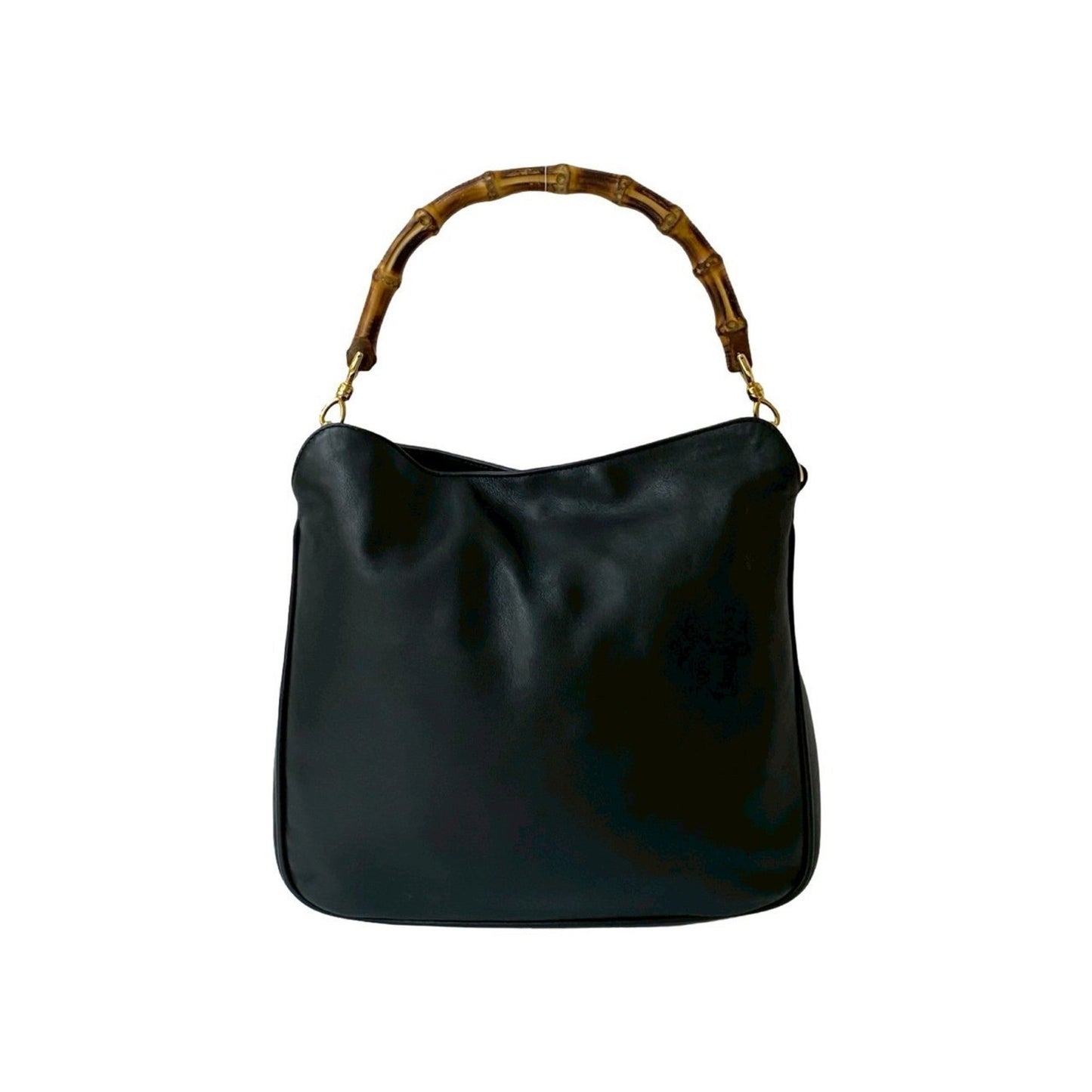 Gucci Black Leather Handbag Tote Bag ( )