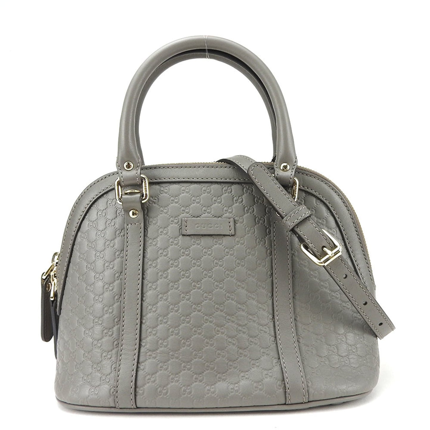 Gucci Gray Leather Handbag Shoulder Bag ( )