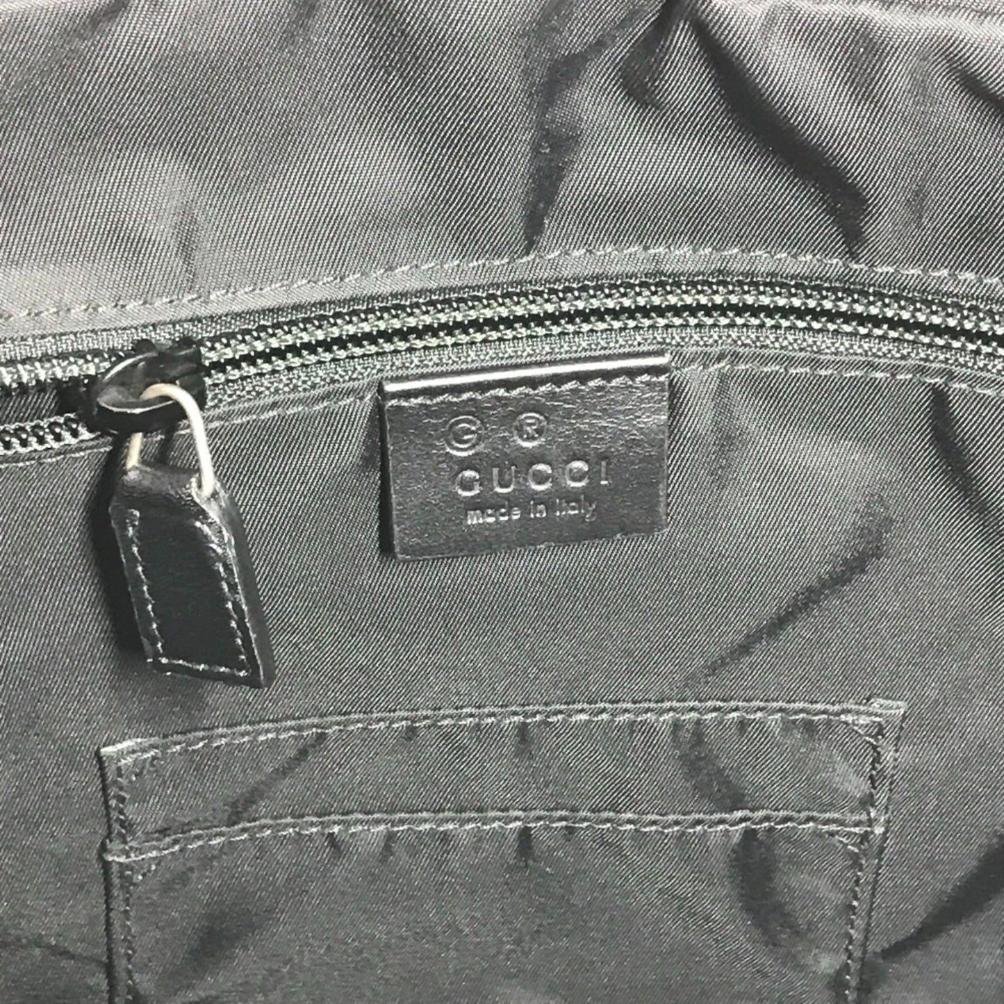 Gucci Black Leather Tote Bag ( )