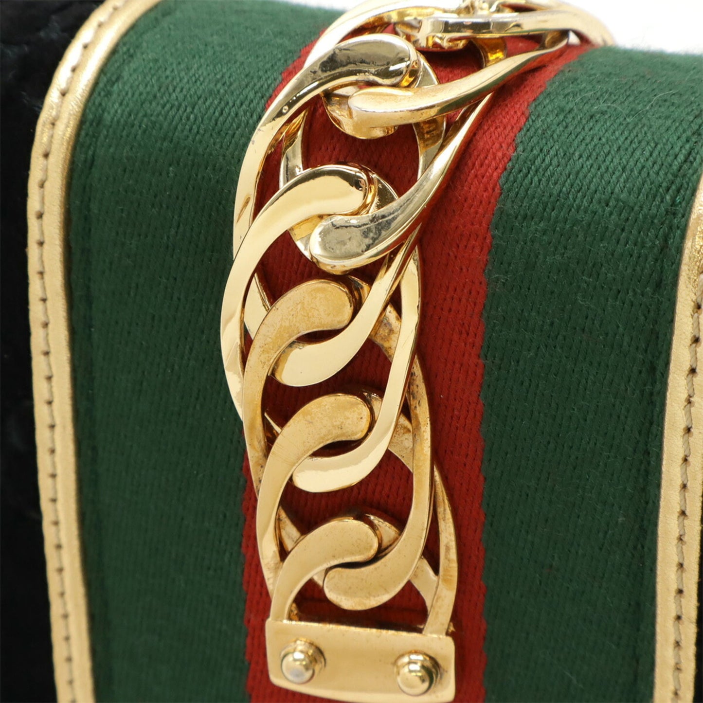 Gucci Black Green Red Color Shoulder Bag ( )