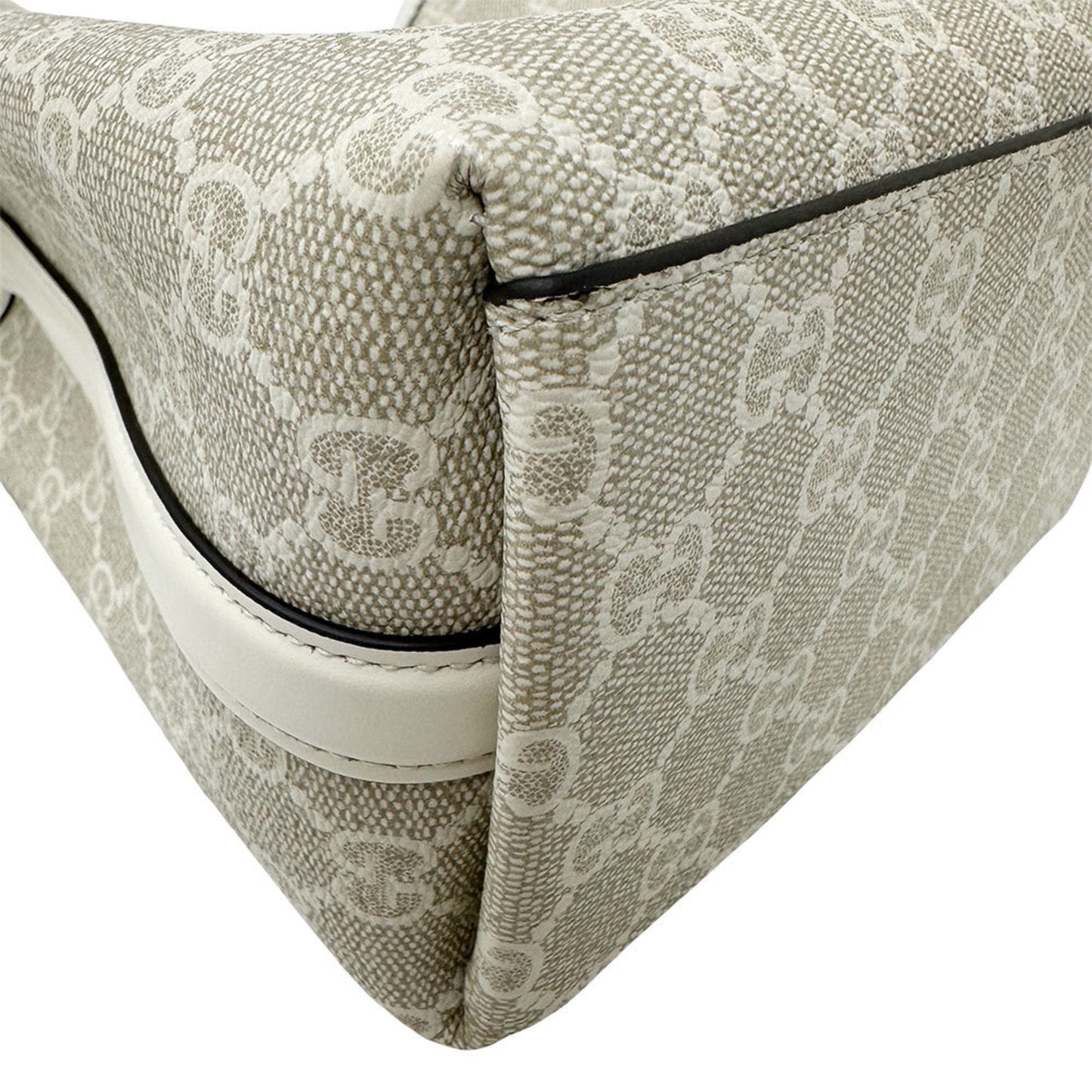Gucci White Leather Handbag Shoulder Bag ( )