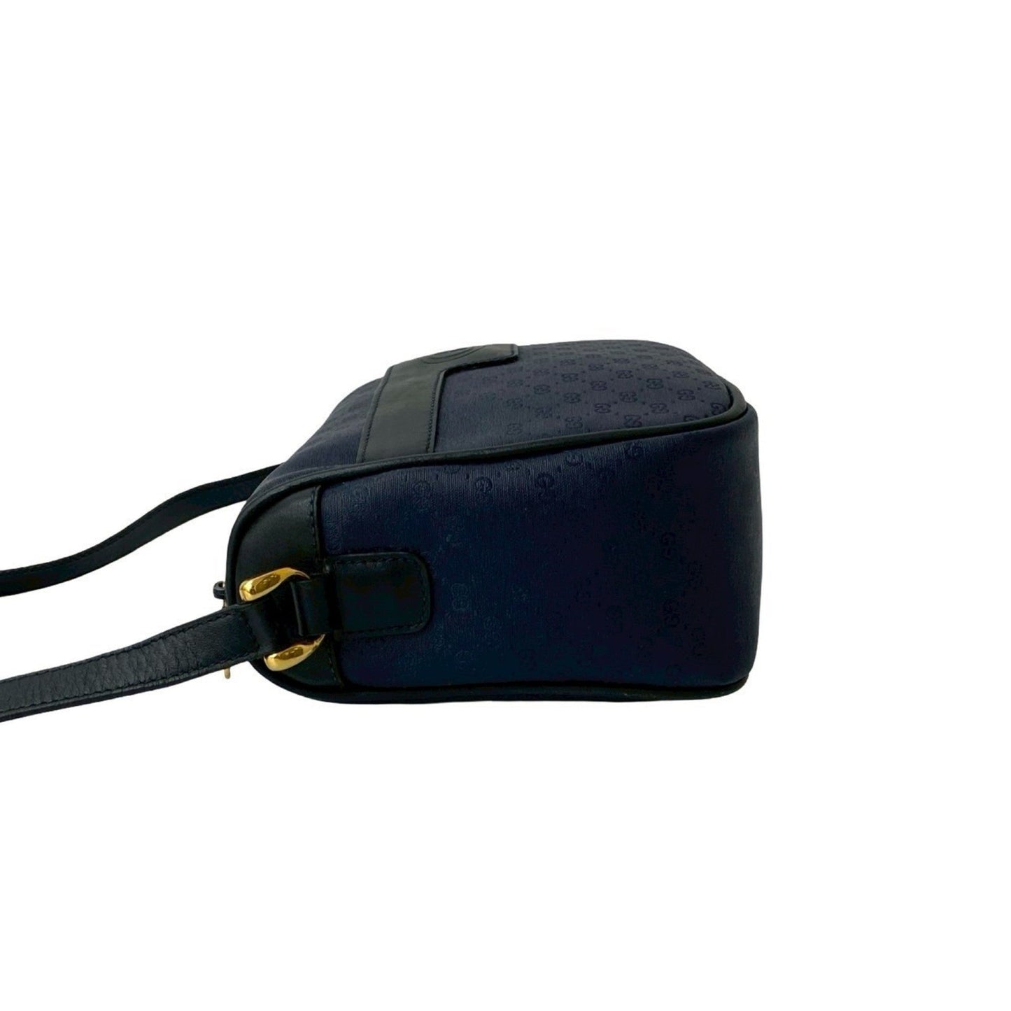 Gucci Black Navy Leather Pvc Pochette Shoulder Bag ( )